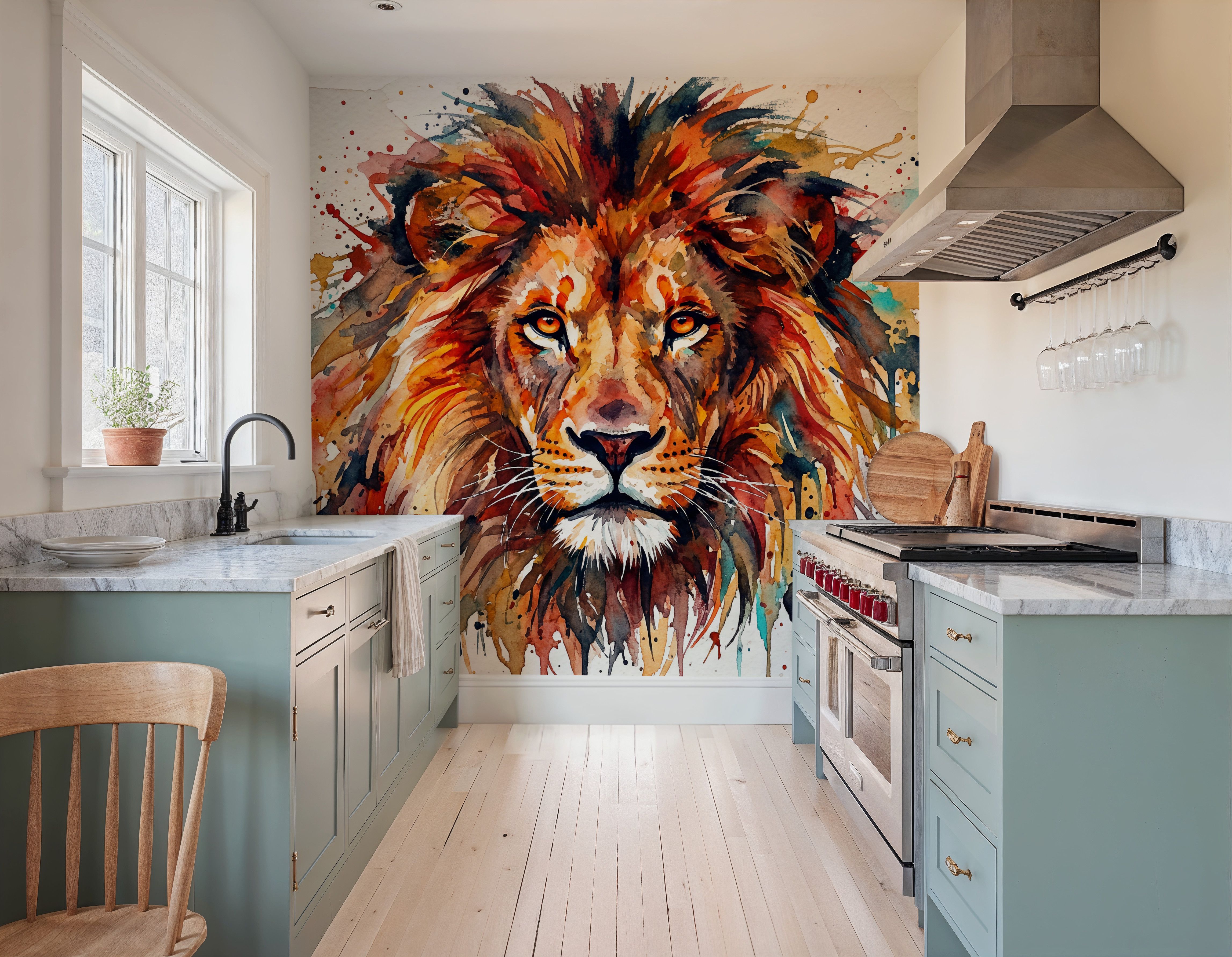 Lion - Watercolor Predators Series