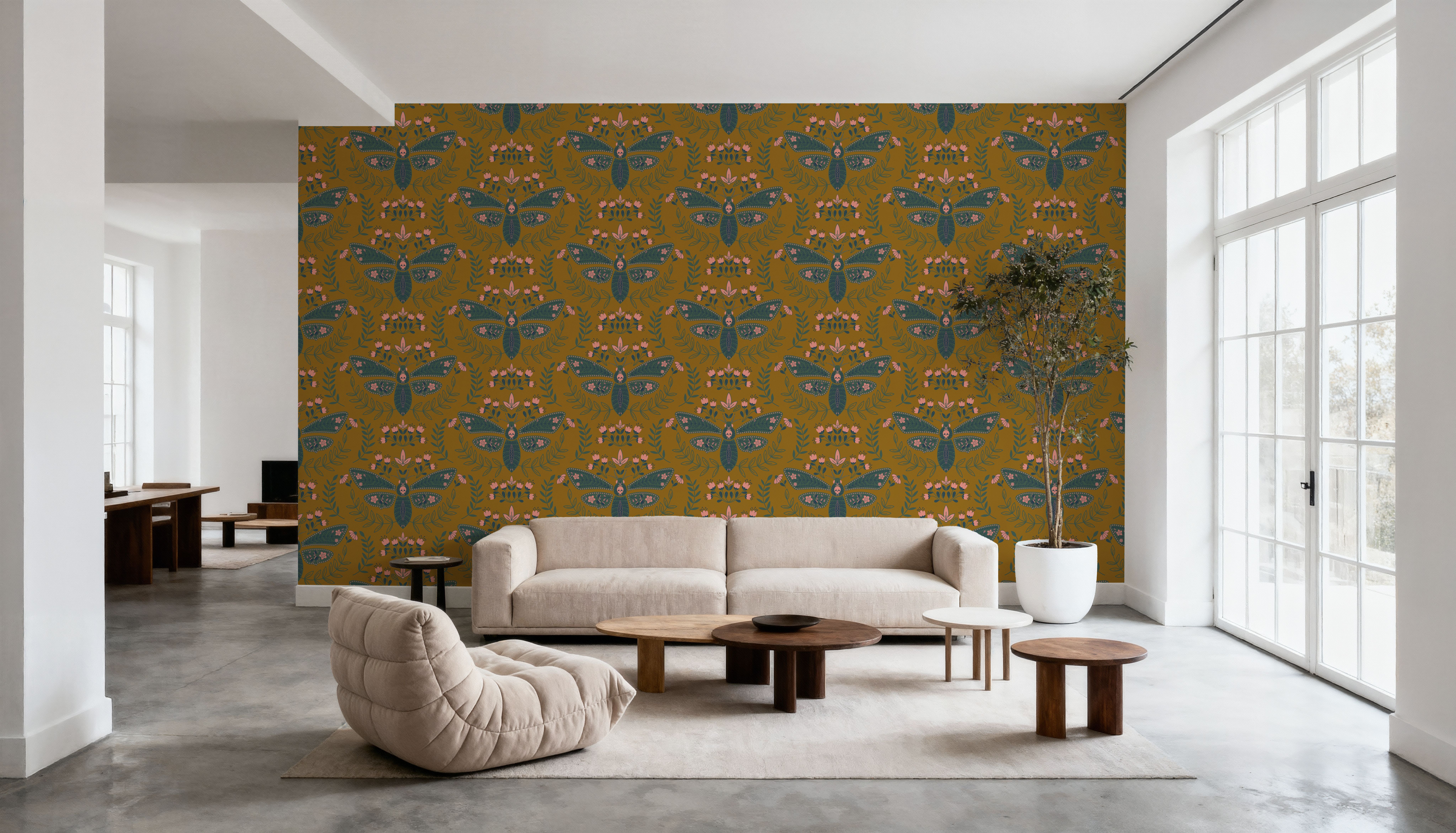 Deaths Head Moth, Mustard