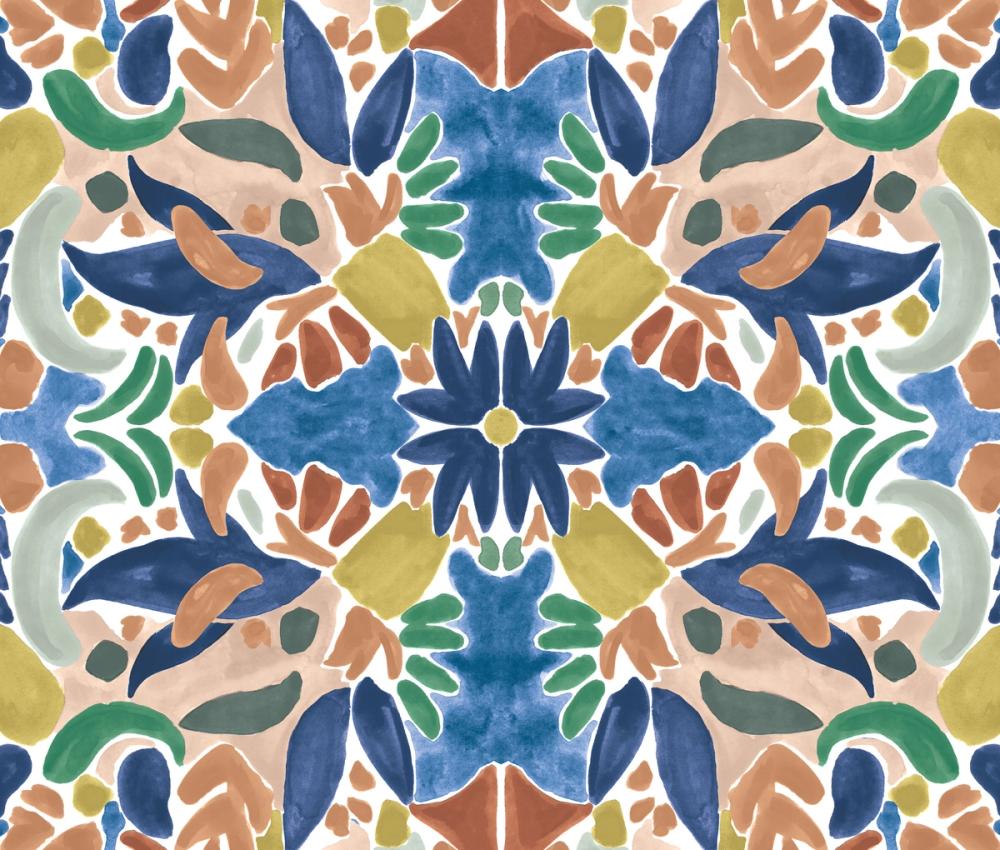 Kaleidoscope Burst I Blue