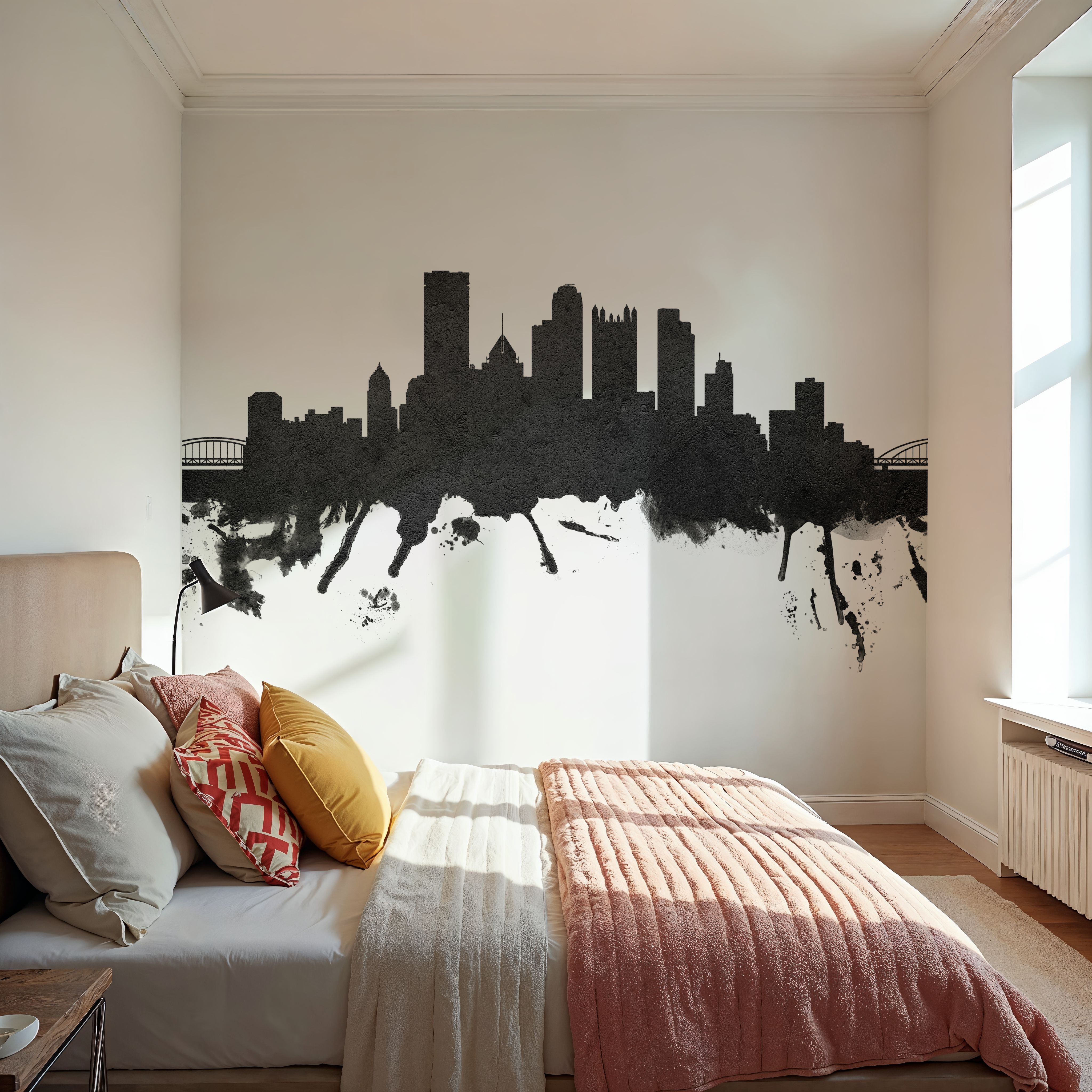 Pittsburg Pennsylvania Skyline Black & White