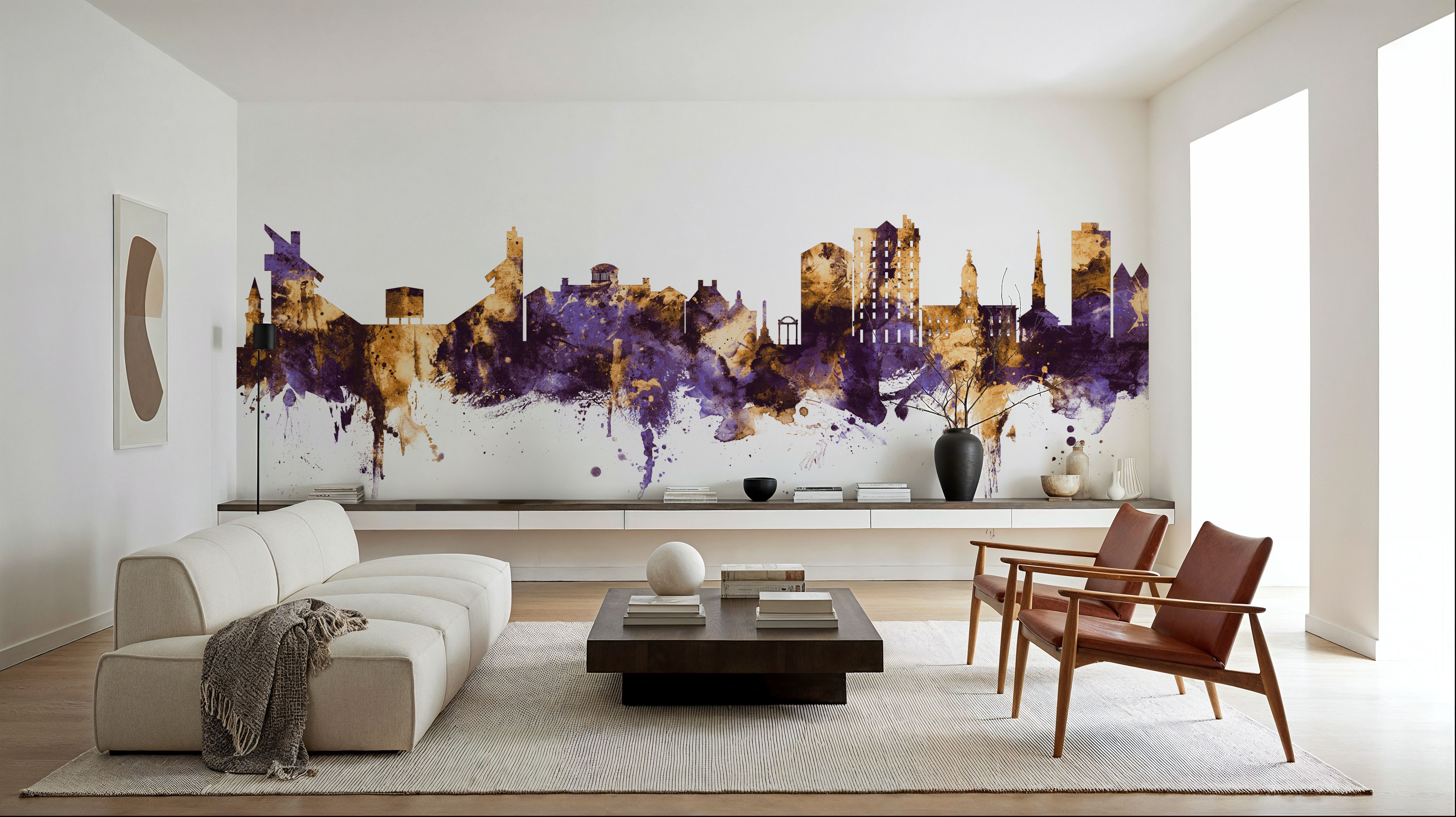 Athens Georgia Skyline Purple & Gold