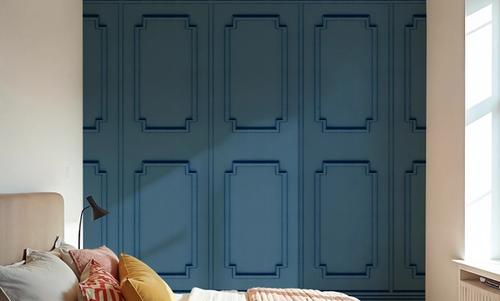 Faux Wall Panel Moulding, Sky Blue