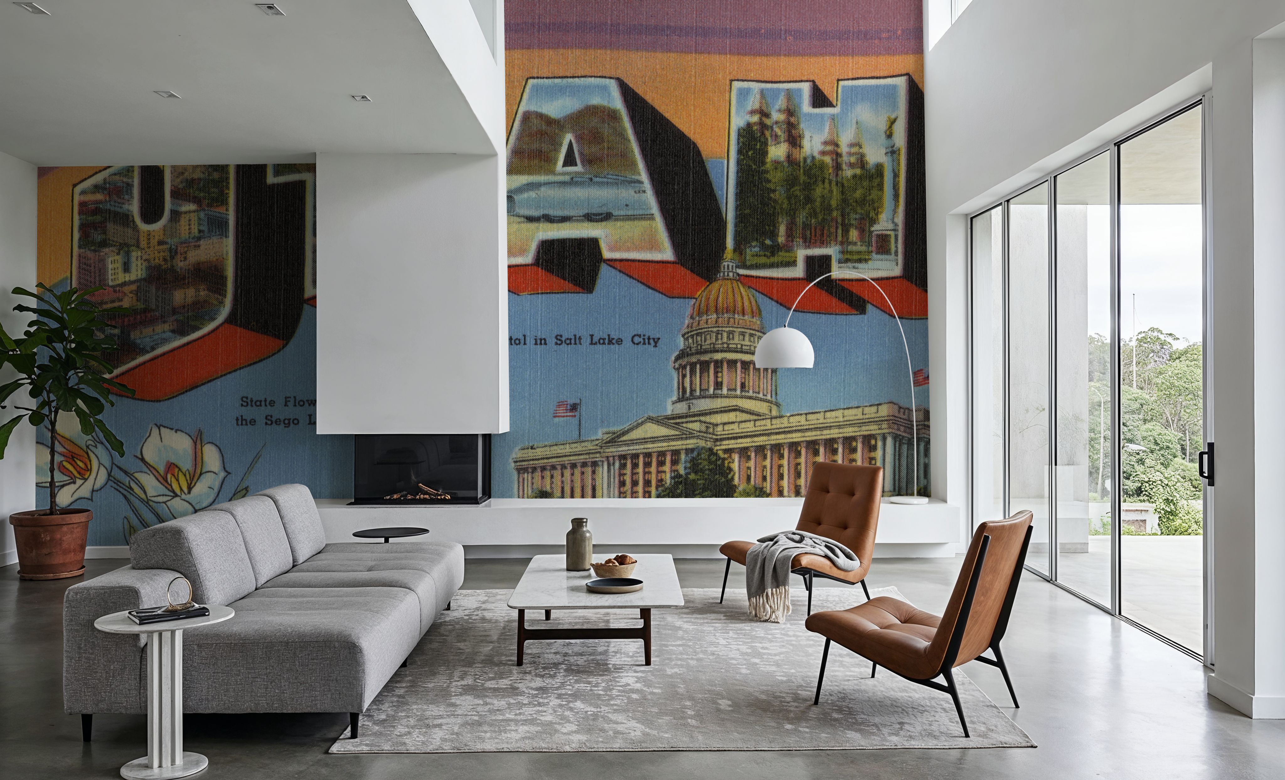 Greetings from Utah - Screenprint Postcard, Papier peint