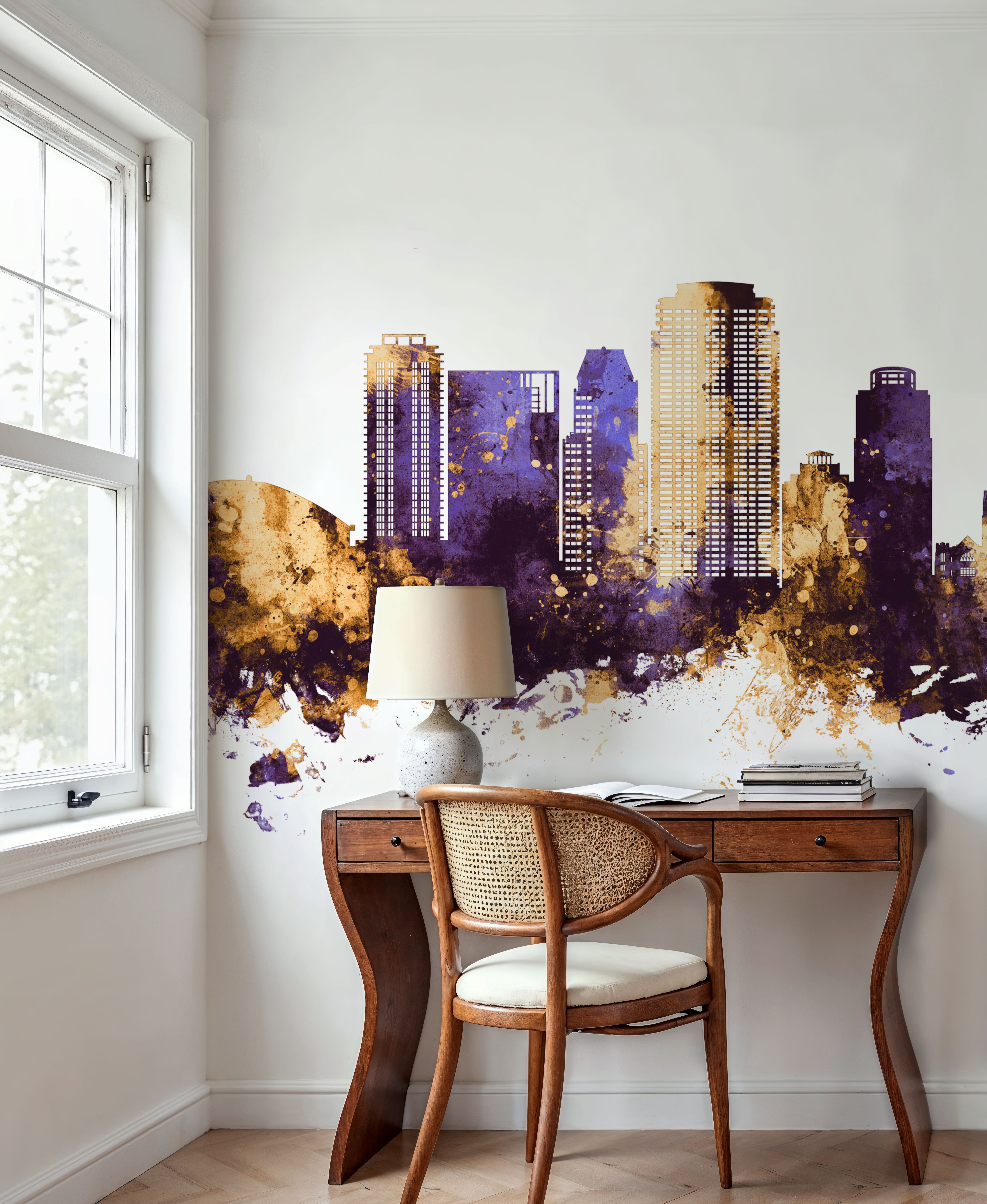 St Petersburg Florida Skyline Purple & Gold