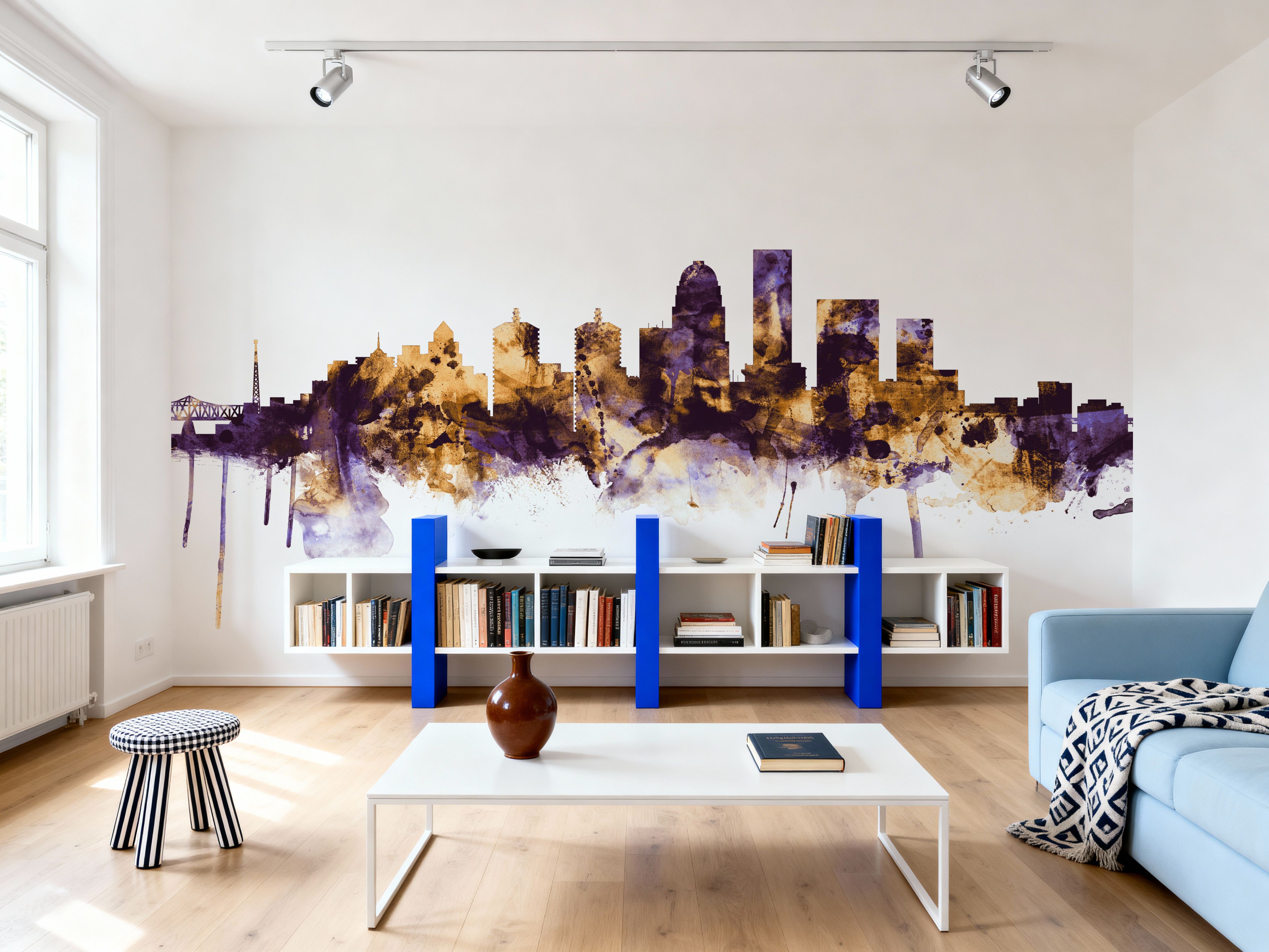 Louisville Kentucky Skyline Purple & Gold