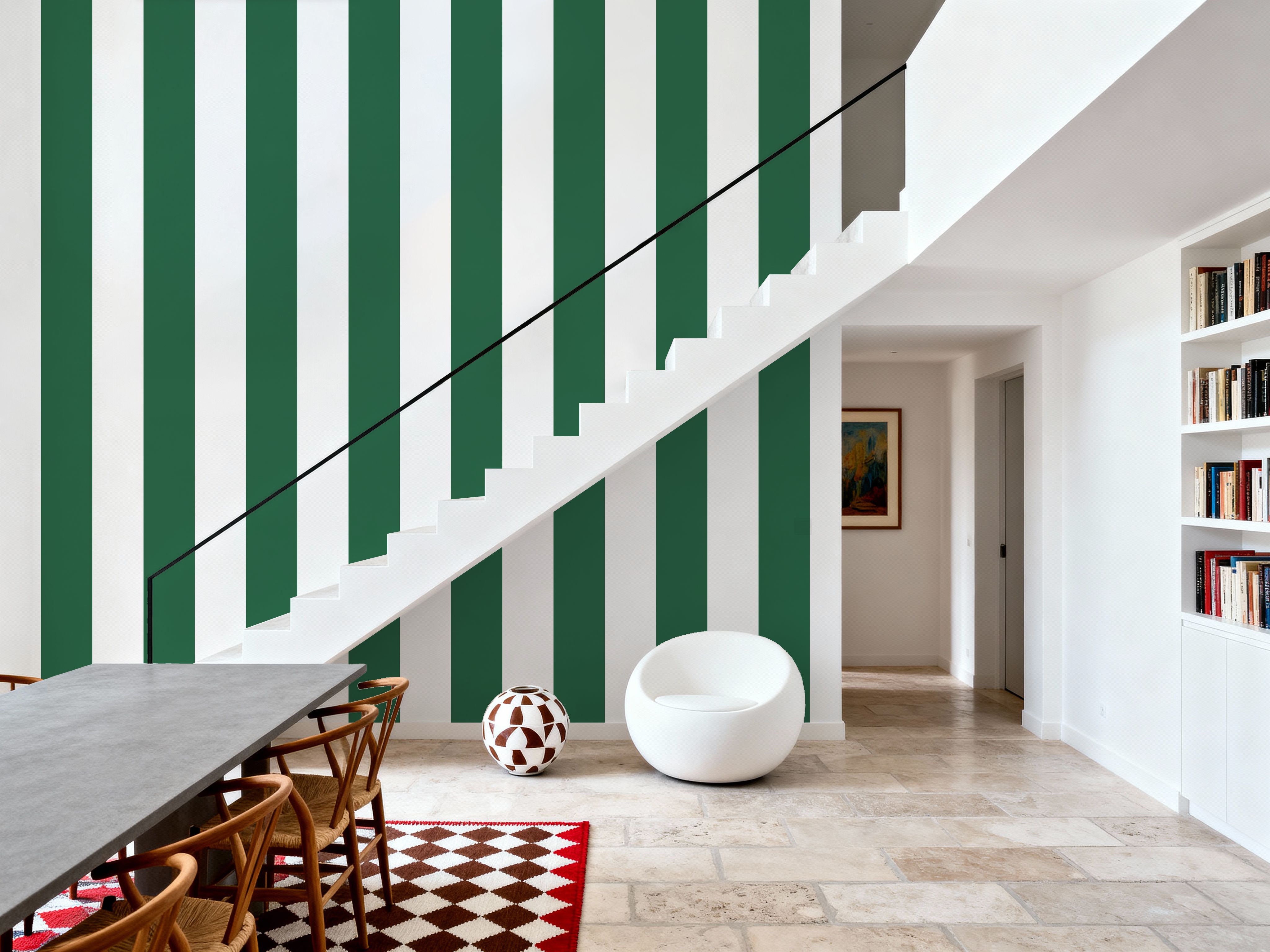 Circus Stripes, Salamander Green