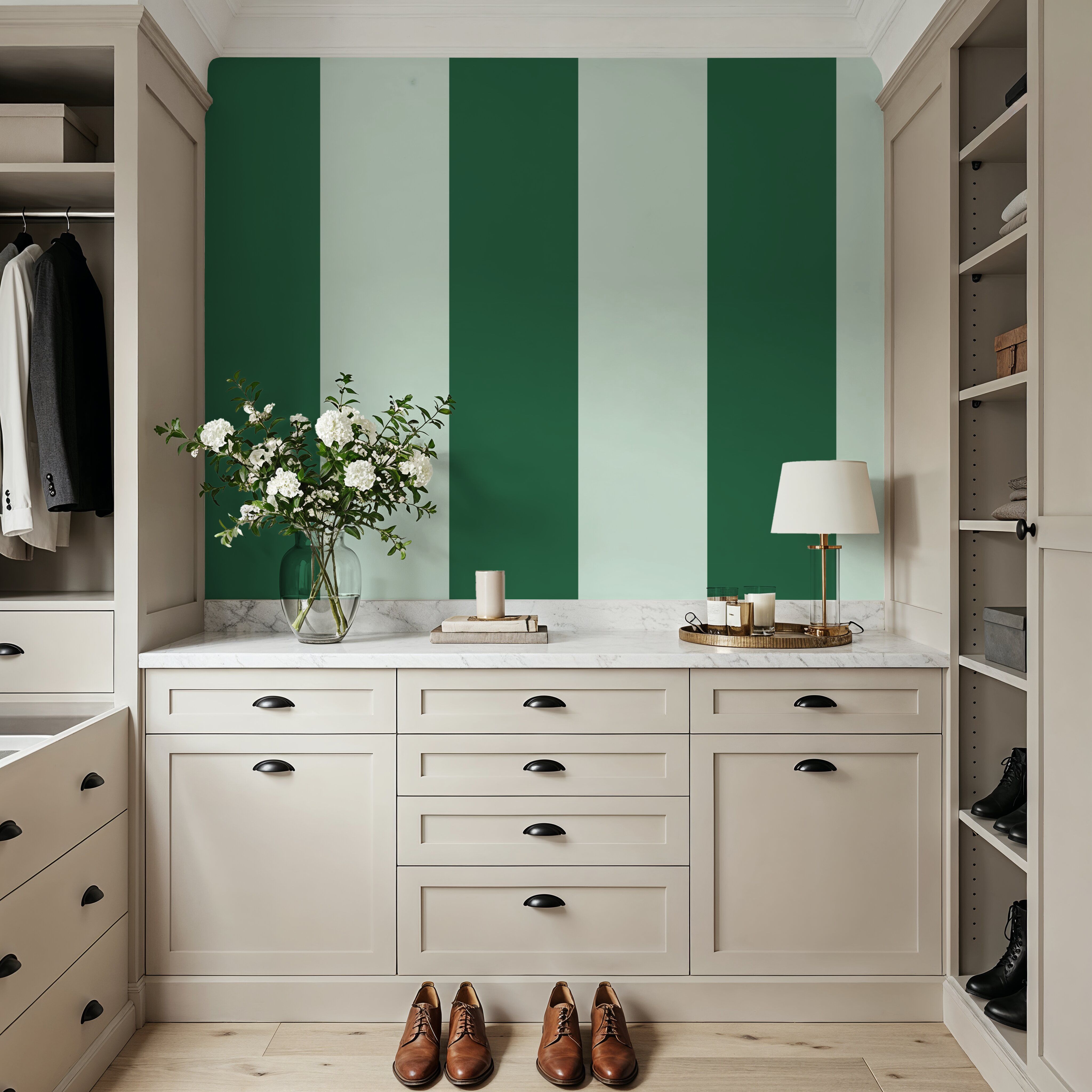 Circus Stripes, Green on Green