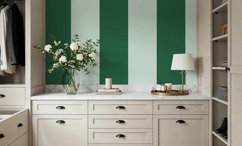 Circus Stripes, Green on Green
