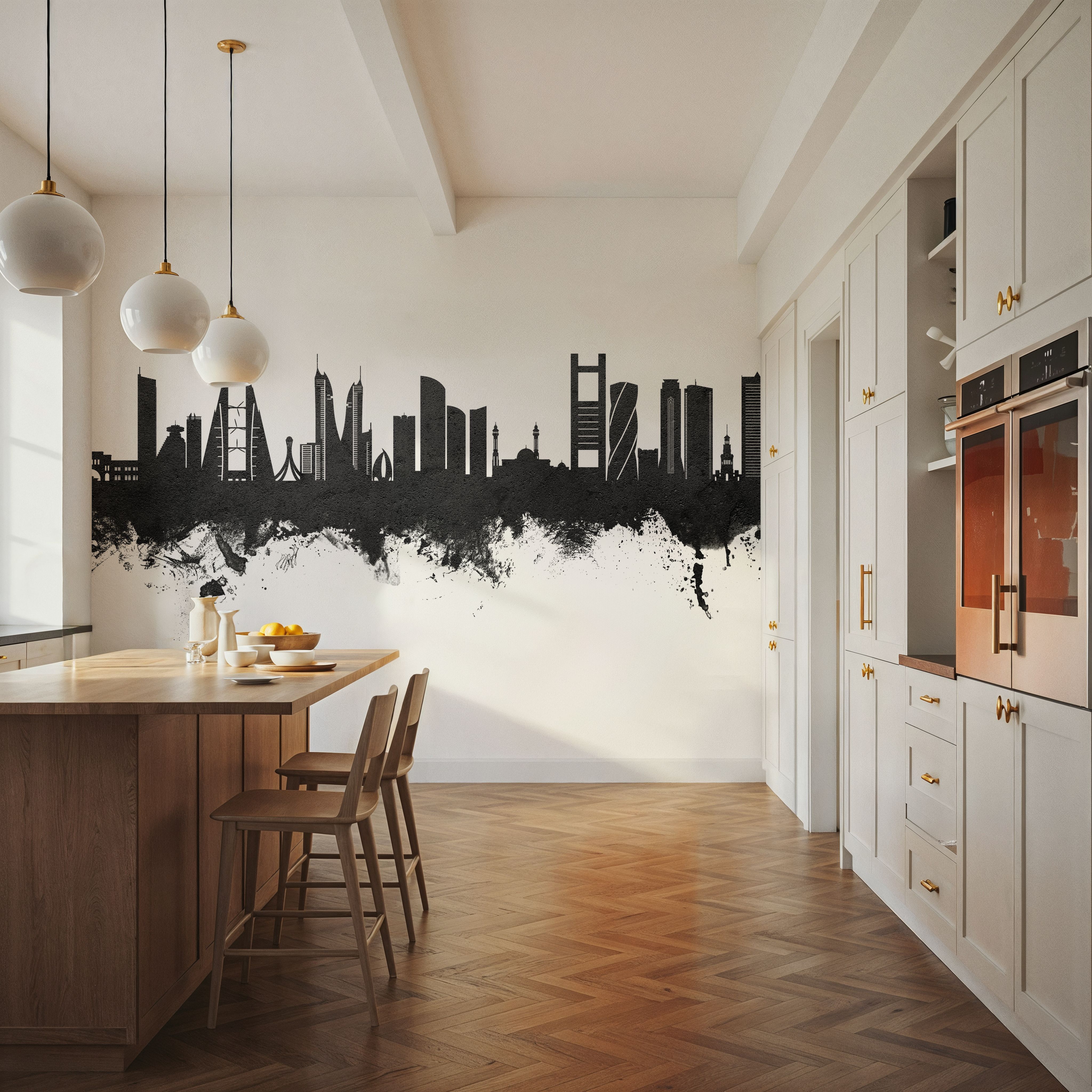 Manama Skyline Black & White