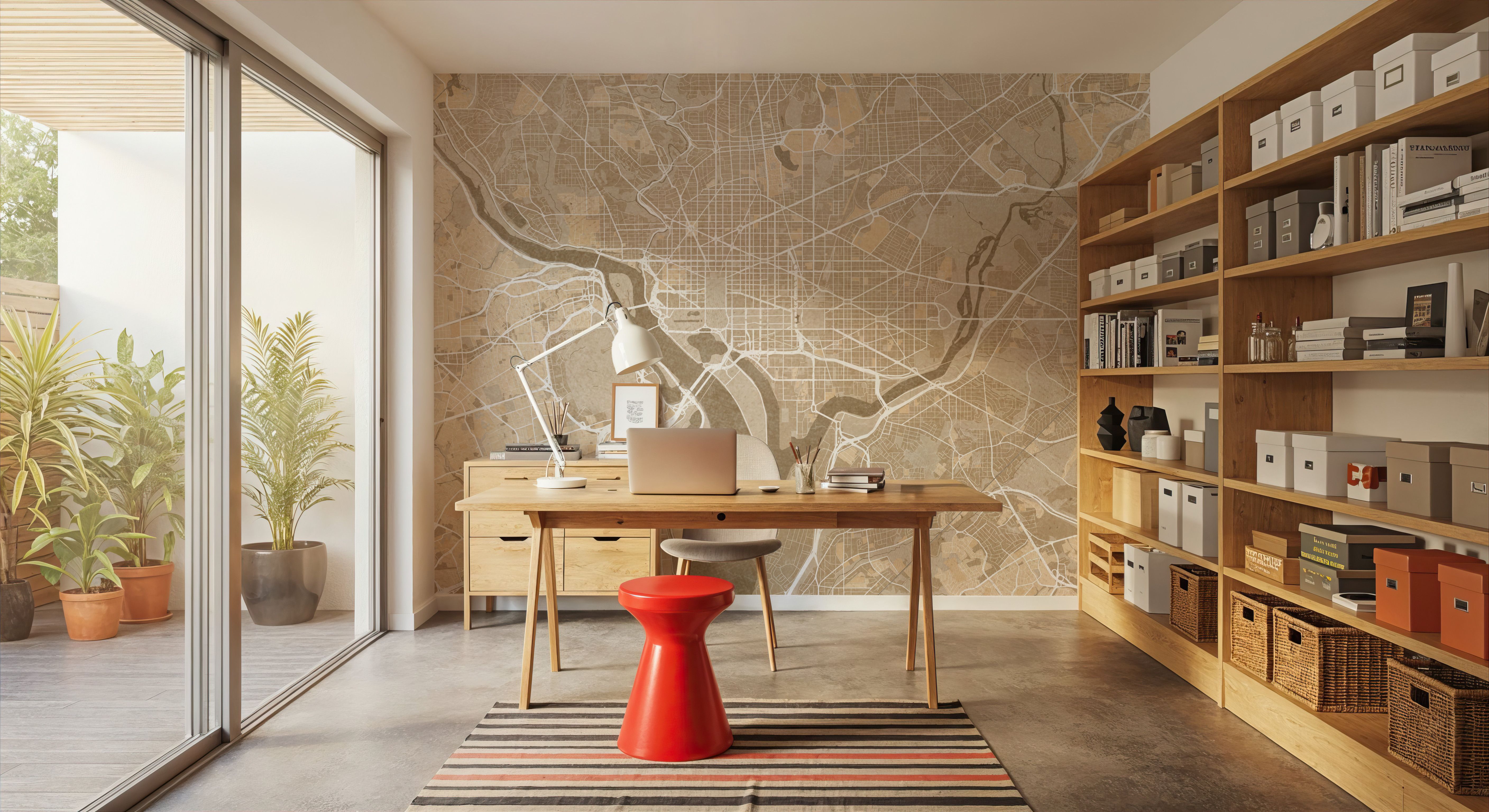 Washinton Ochre, Behang