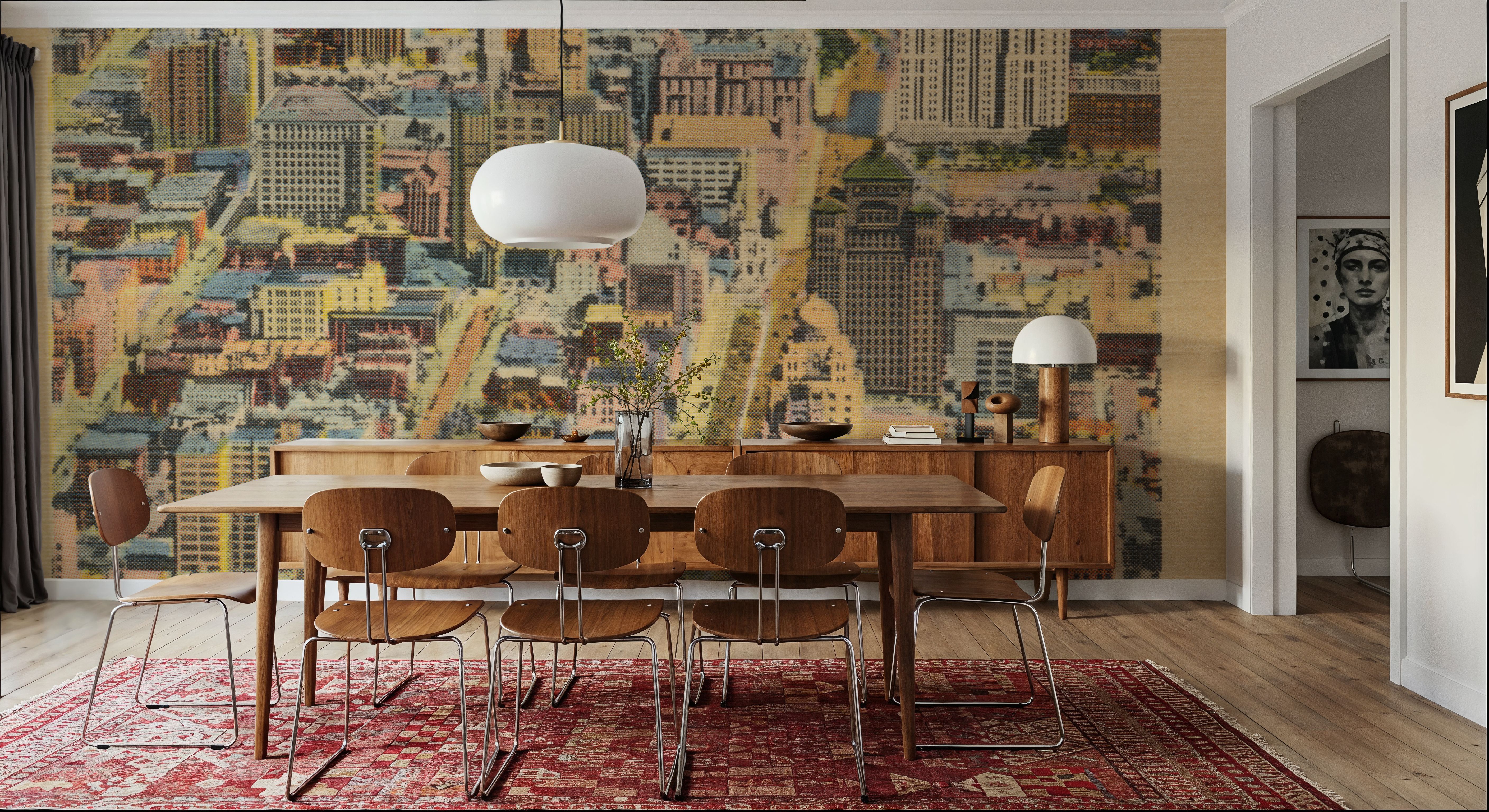 Michigan Avenue - Screenprint, Behang