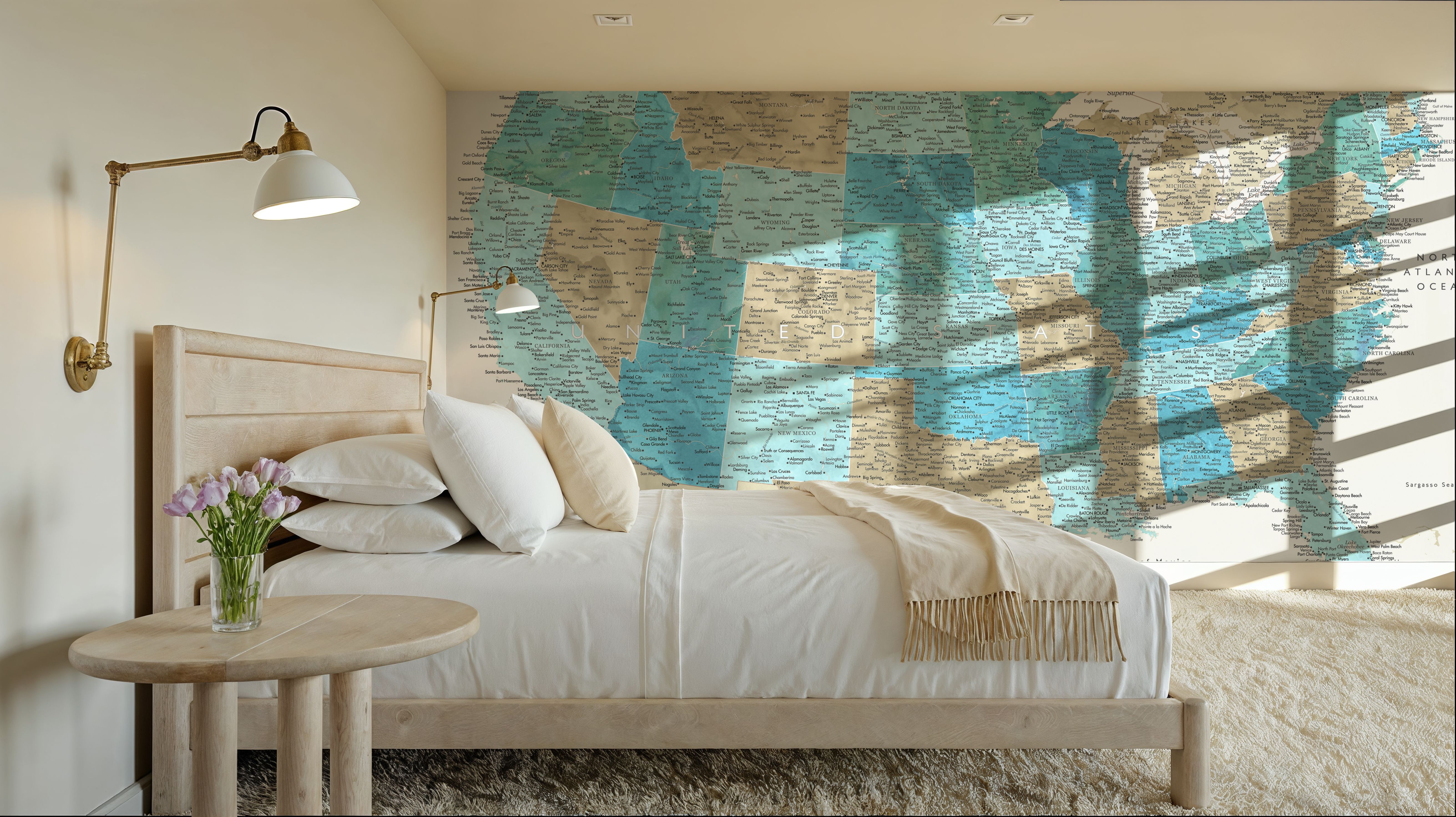 US Map Detailed - Uxia