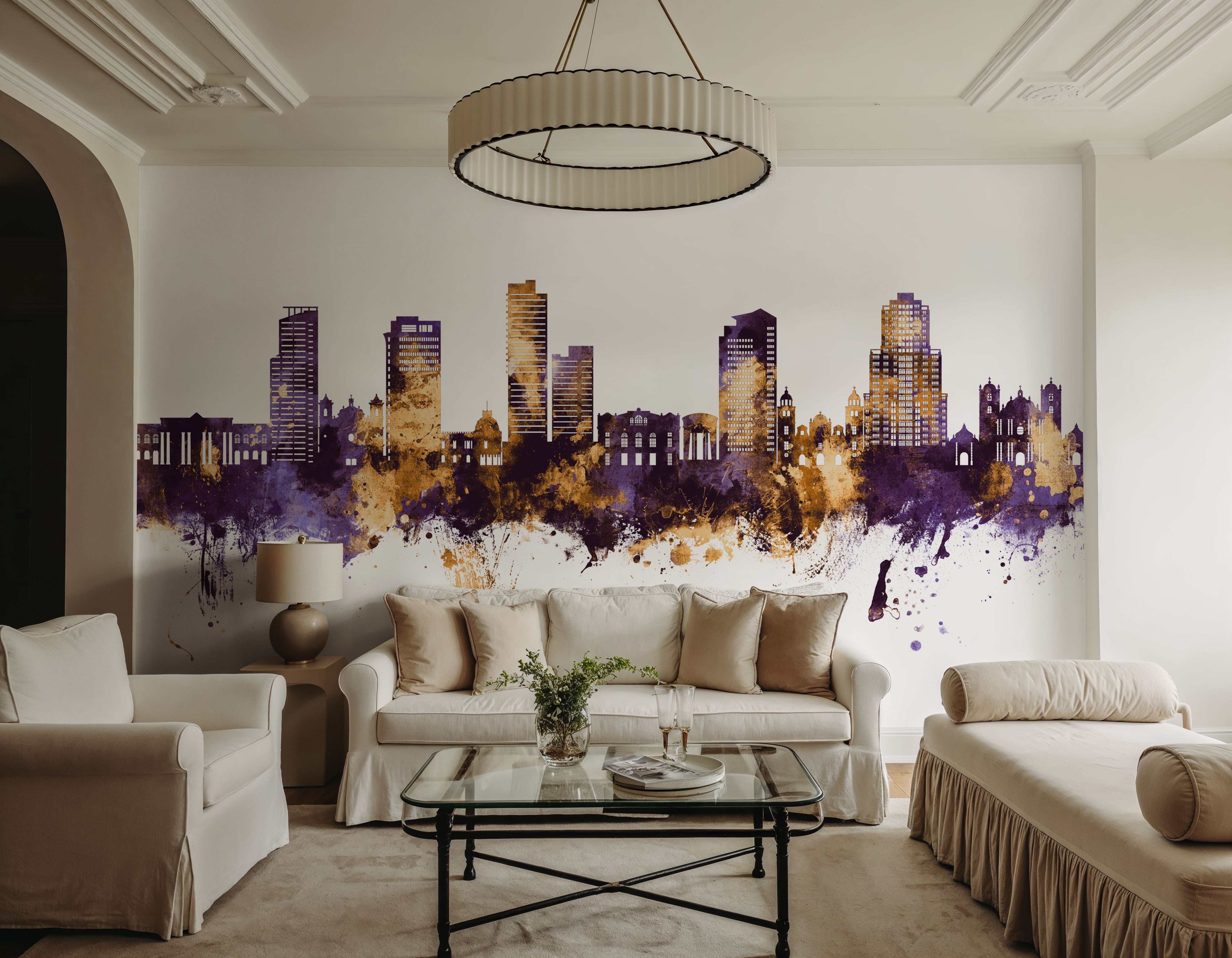 Tegucigalapa Honduras Skyline Purple & Gold