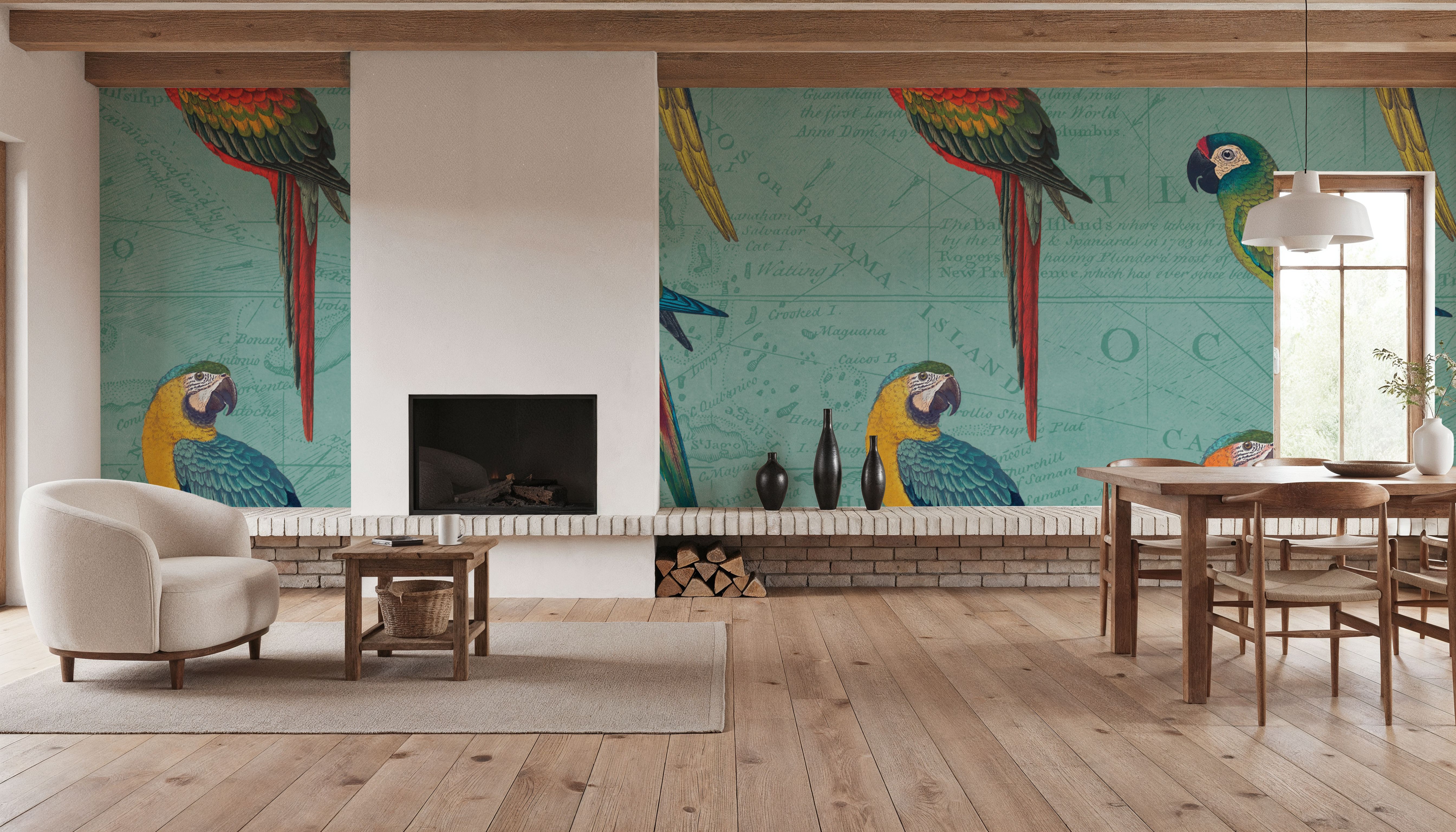 Parrot Paradise III, Wallpaper