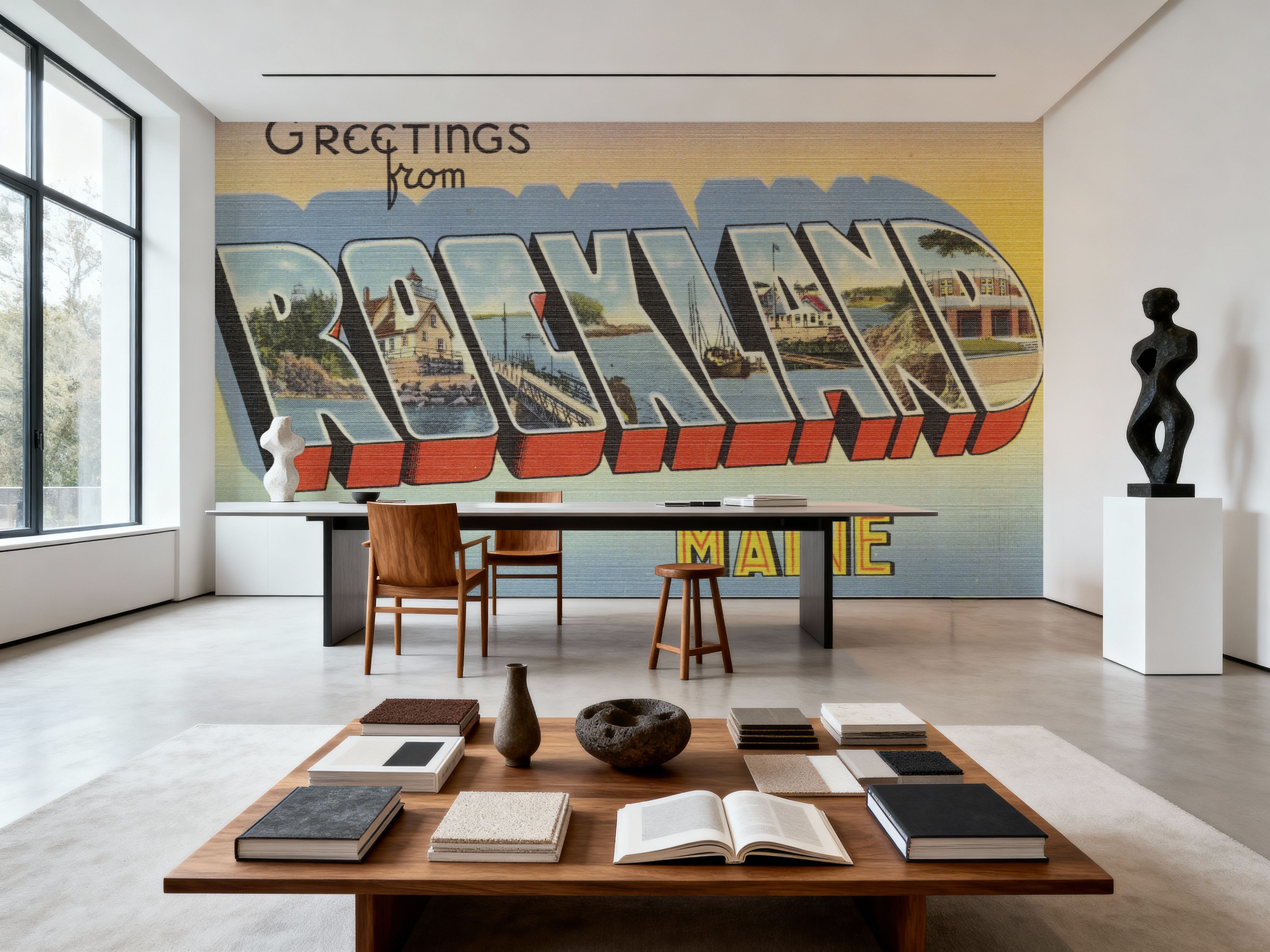 Greetings from Rockland - Screenprint Postcard