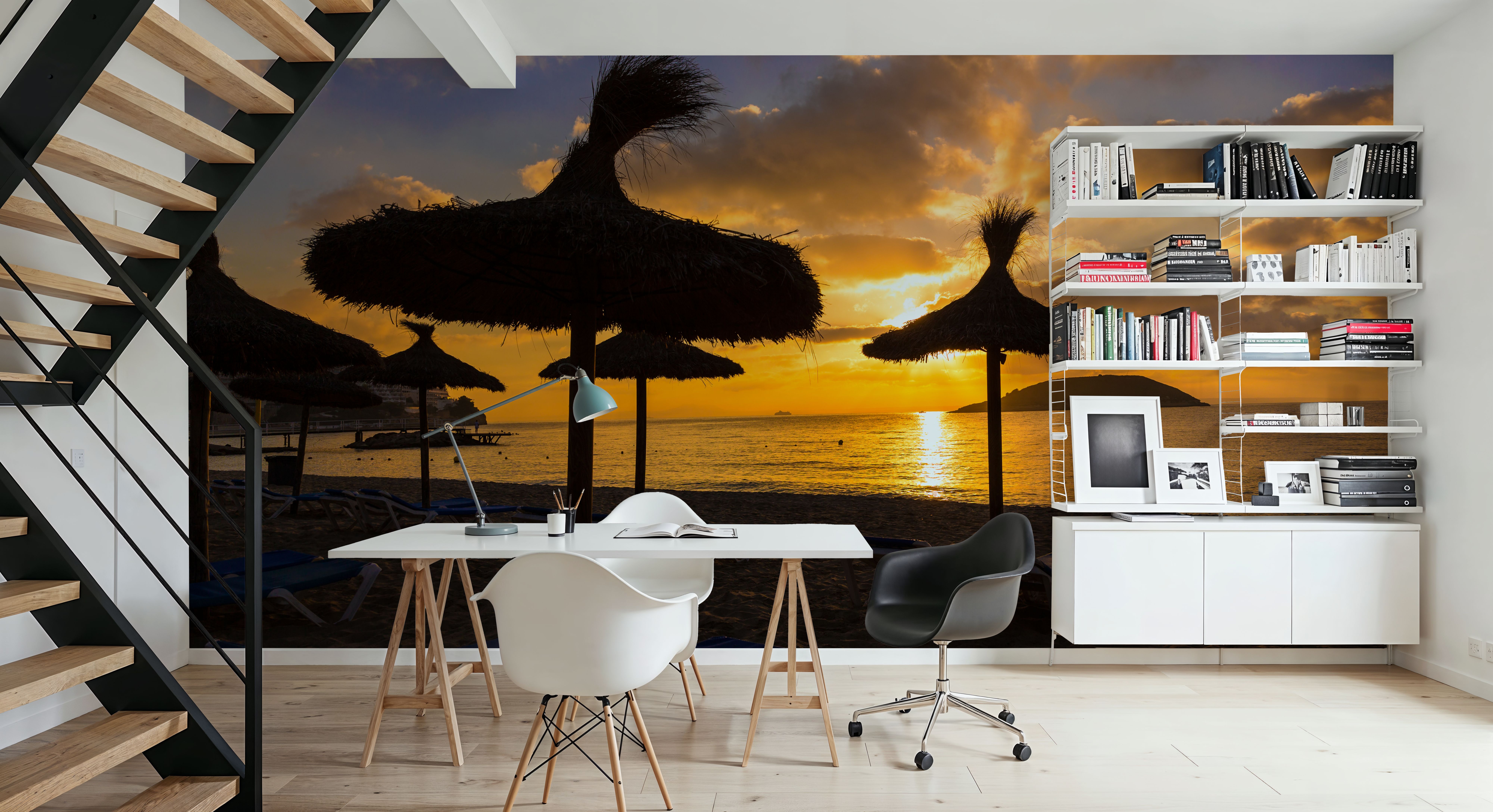 Magaluf Sunrise, Behang