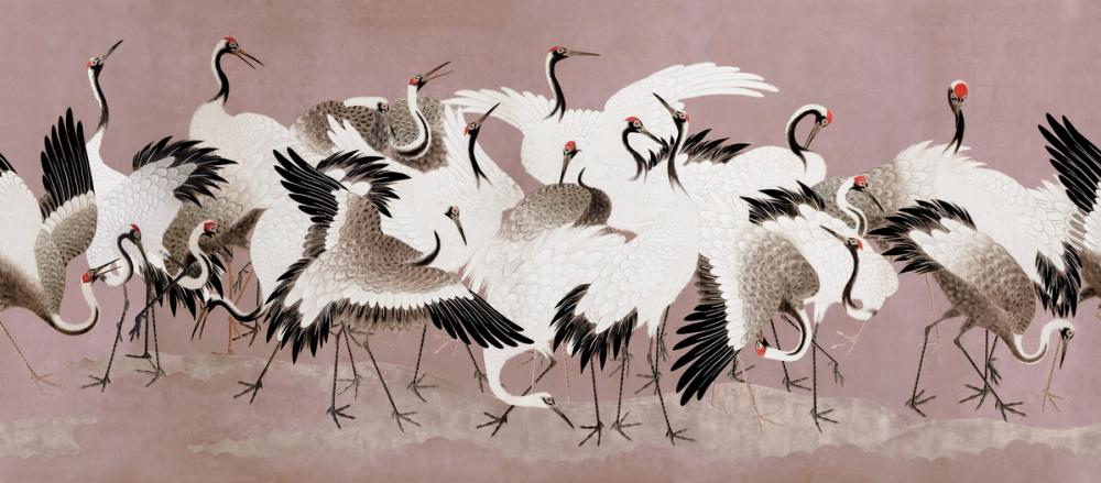 Japanese Flock of Cranes, Rosebud