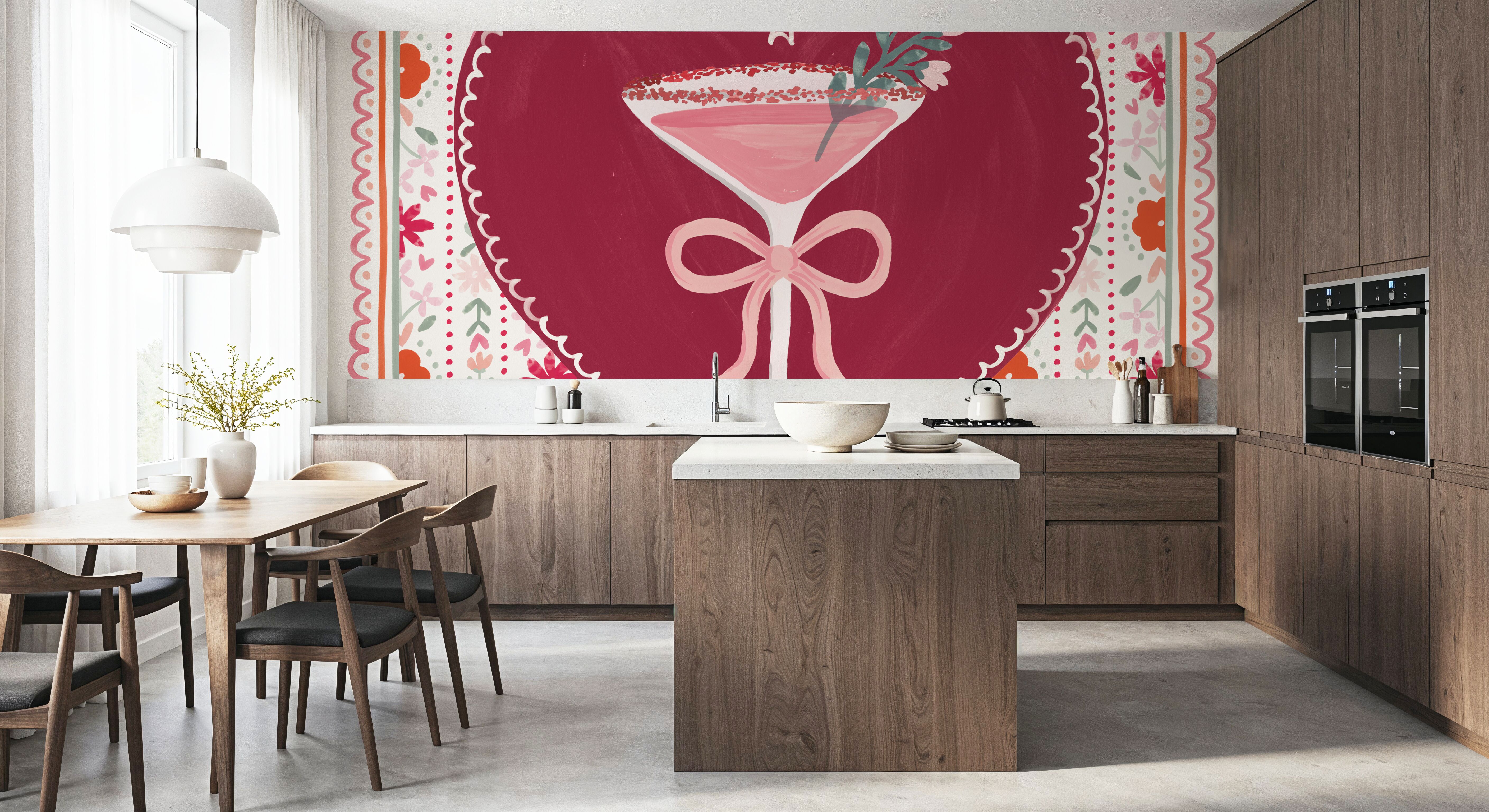 Blooming Hearts IV Cocktail, Wallpaper