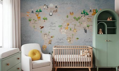 Cute Animals World Map
