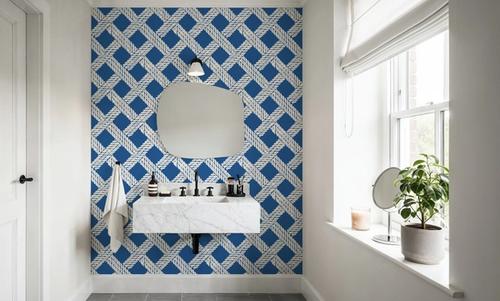 Seafood Shanty White On Blue I