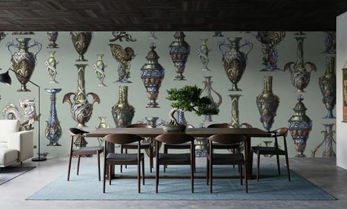 Art Deco Wall Teal
