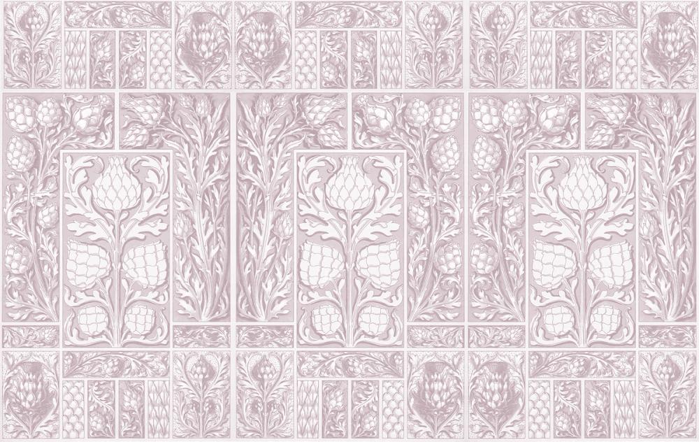 Clear Thistle Wall Red