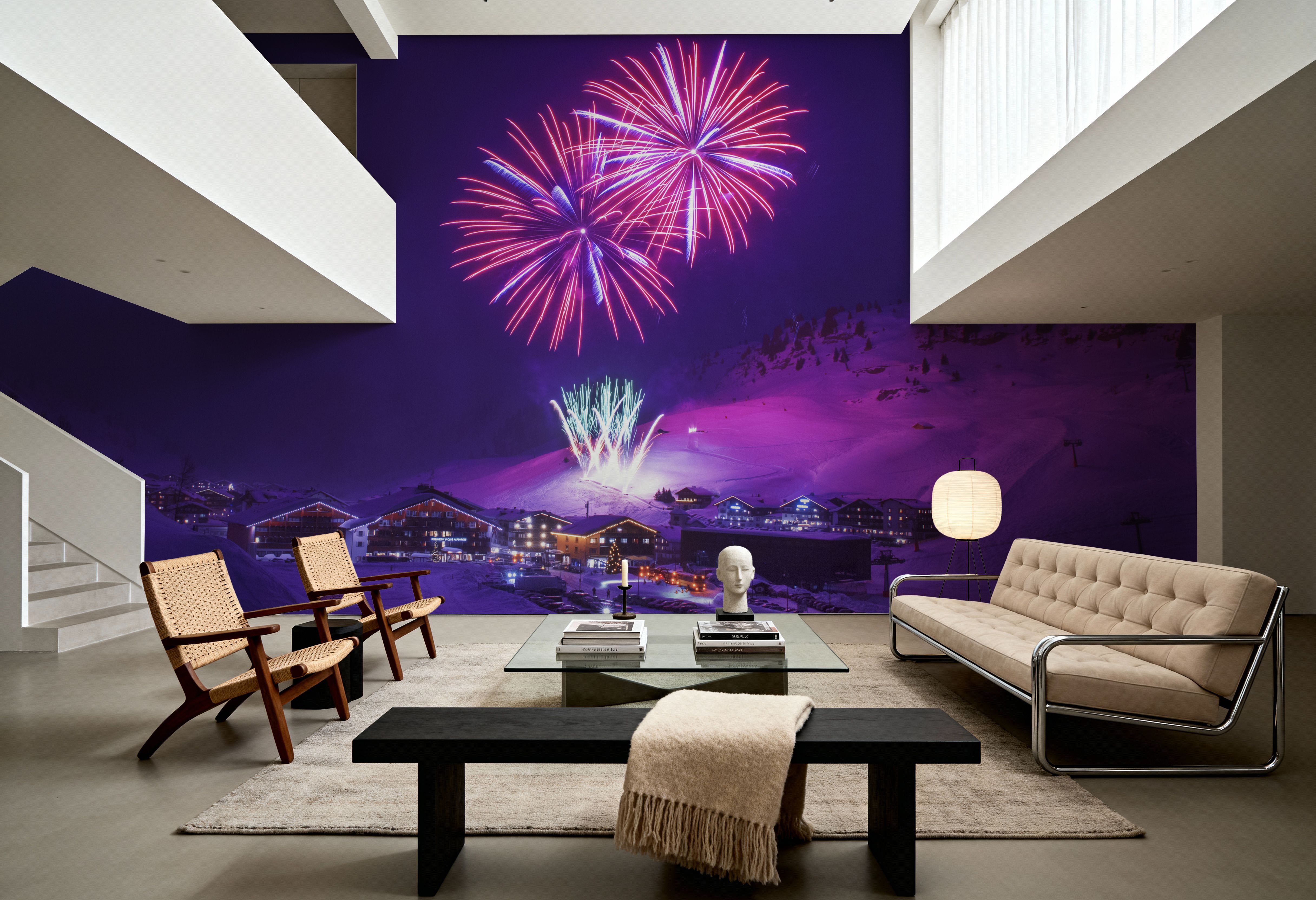 Fireworks in the Alps, Wallpaper