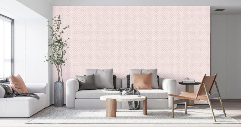 Mixed Greens Pink wallpaper 100% PVC-free and non-toxic