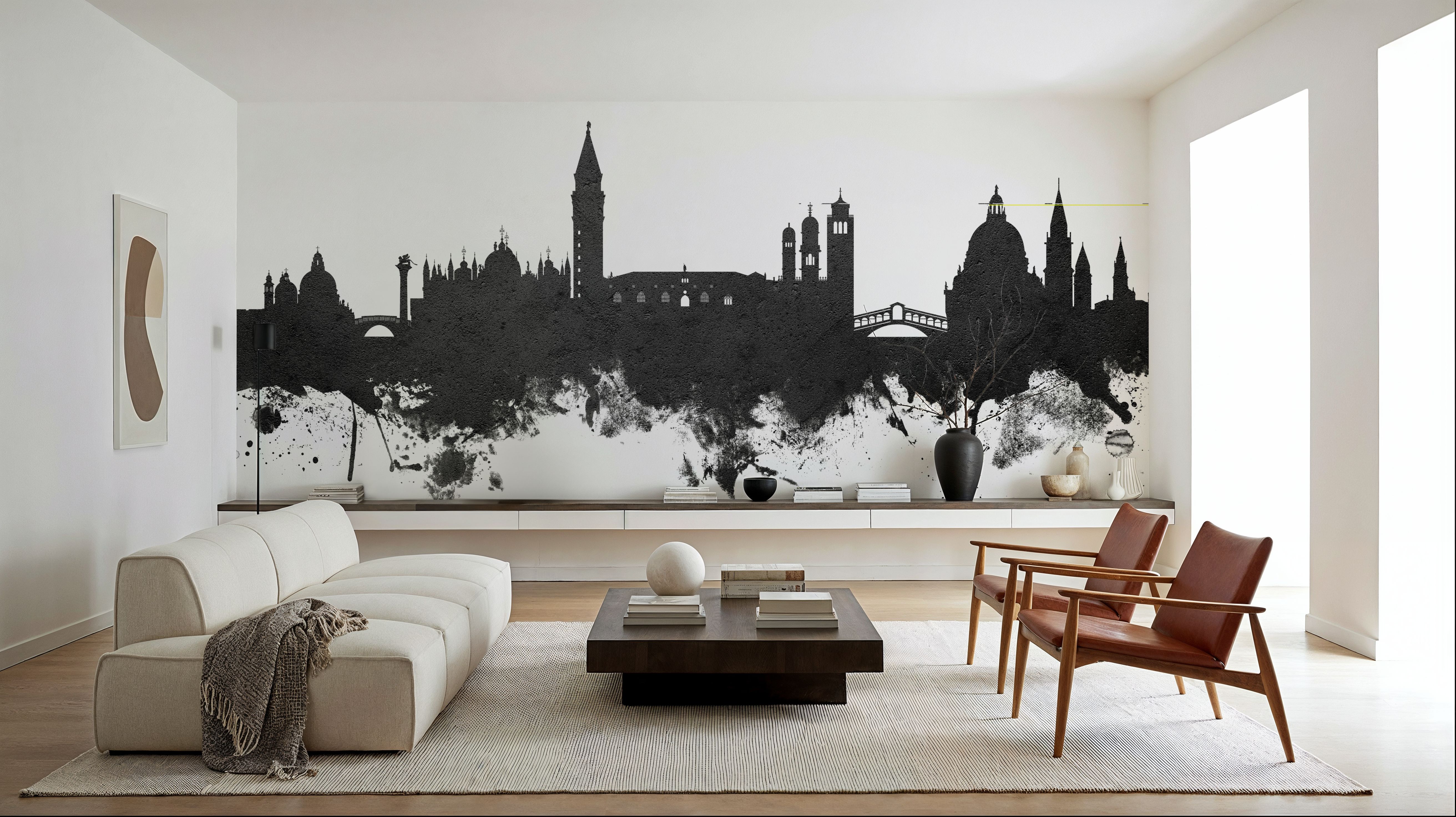 Venice Itay Skyline Black & White