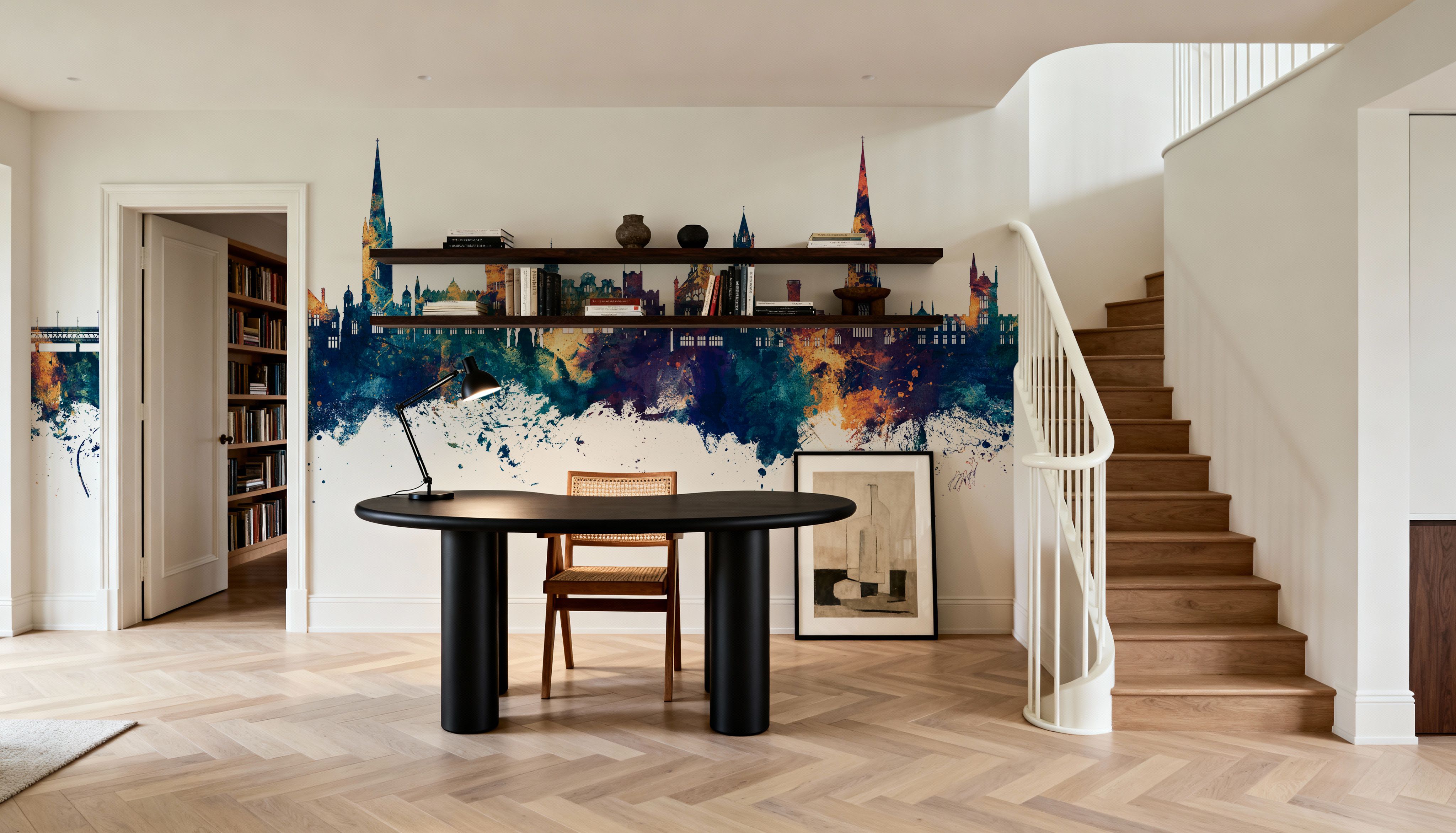 Derry Northern Ireland Skyline Blue & Bronze