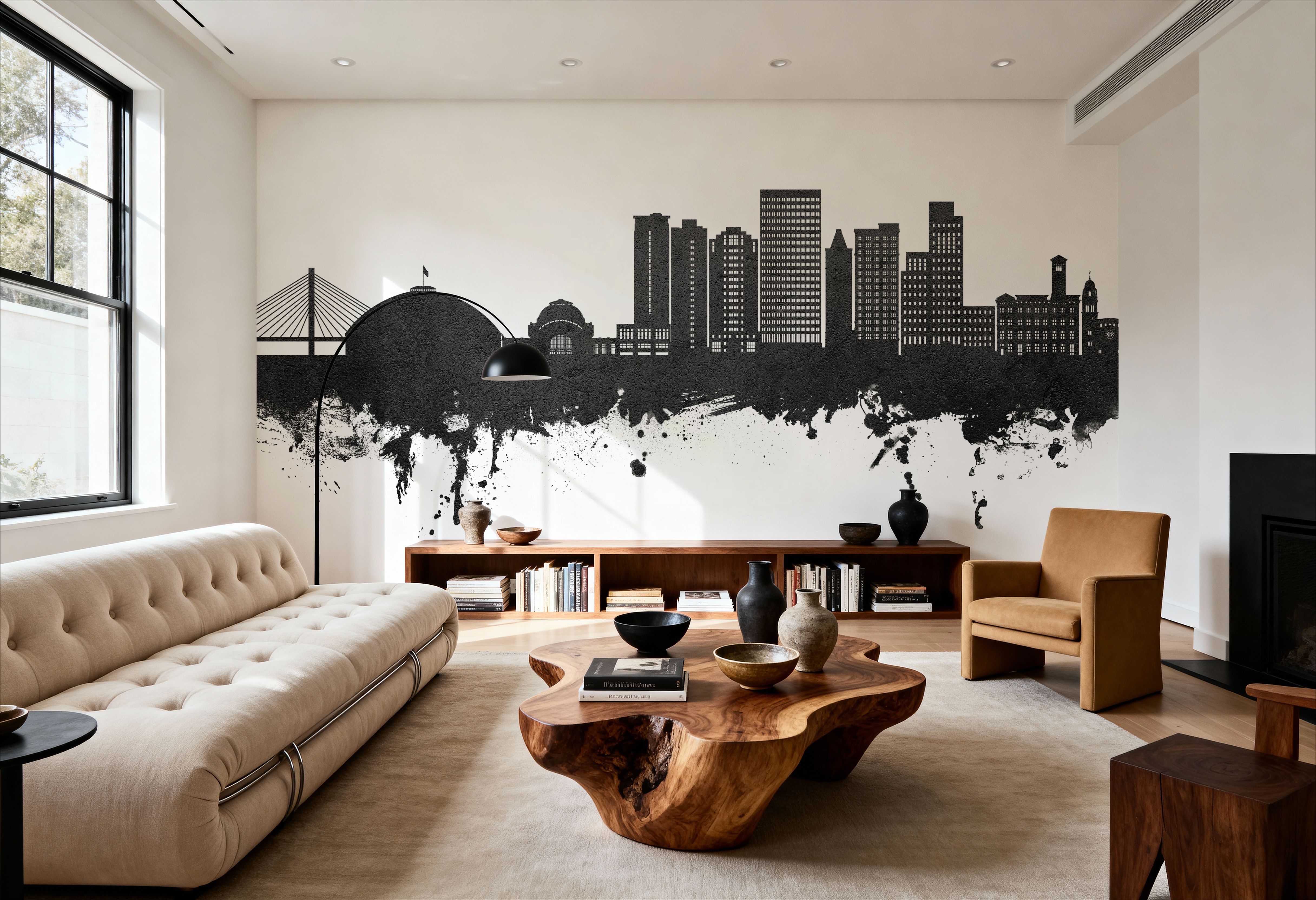 Tacoma Washington Skyline Black & White