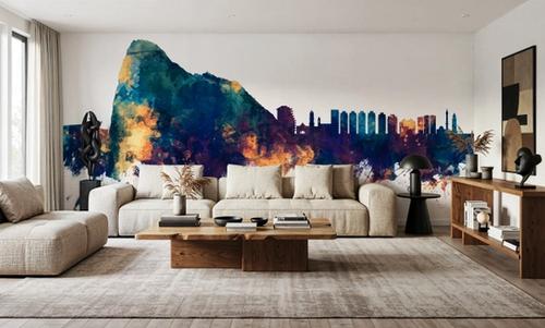 Gibraltar Skyline Blue & Bronze