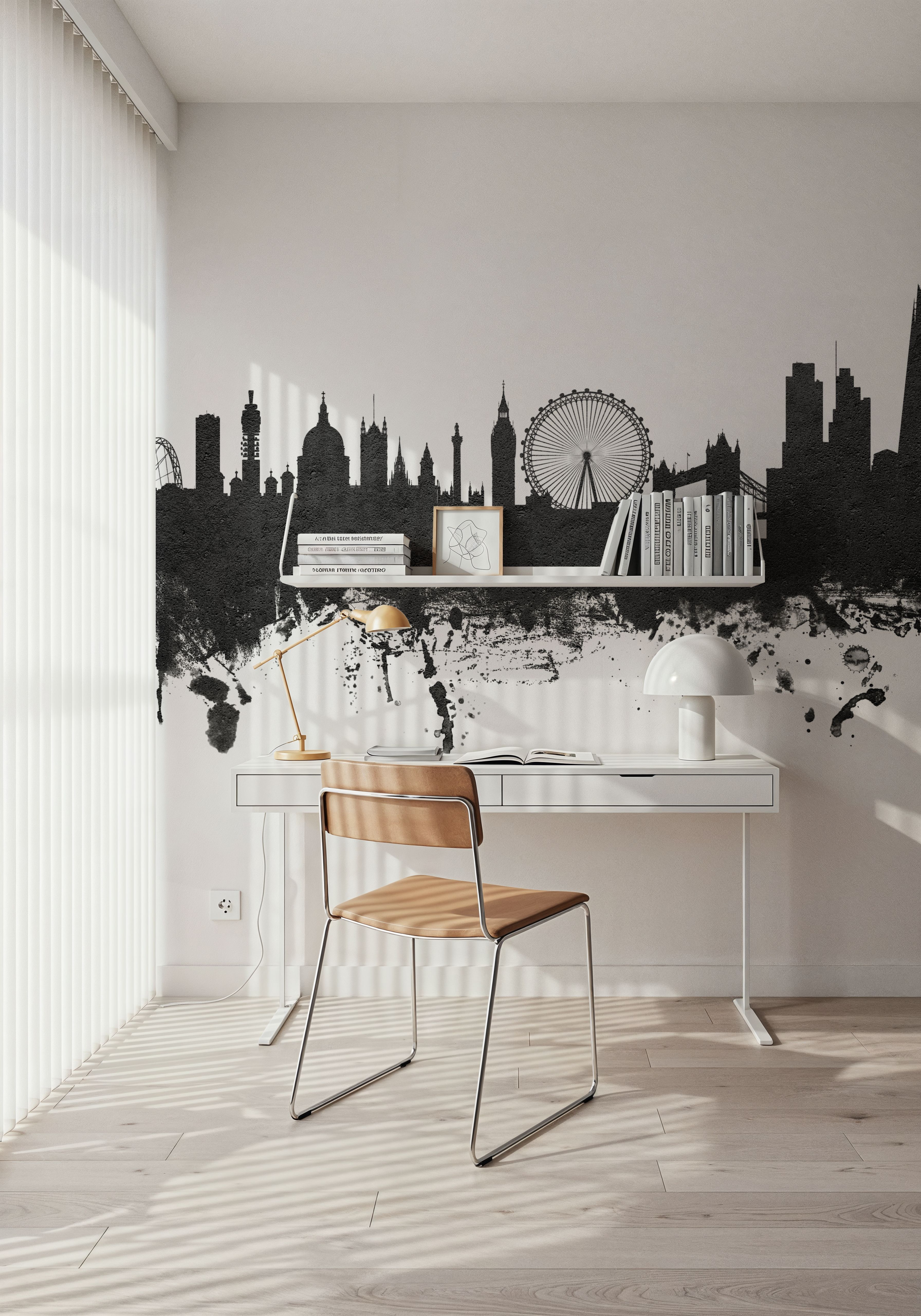 London Skyline Black & White