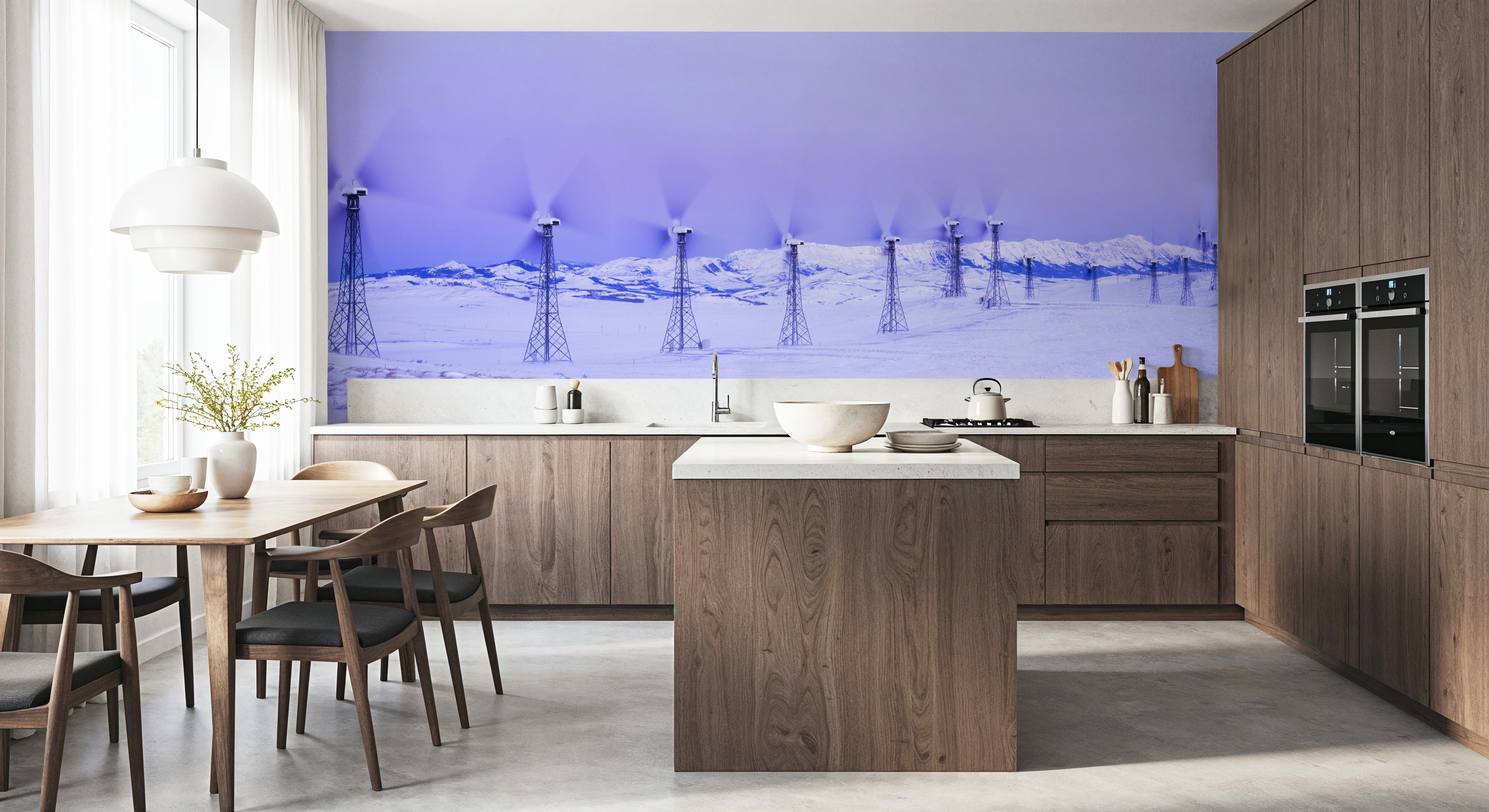 Wind Farm in Winter, Wallpaper