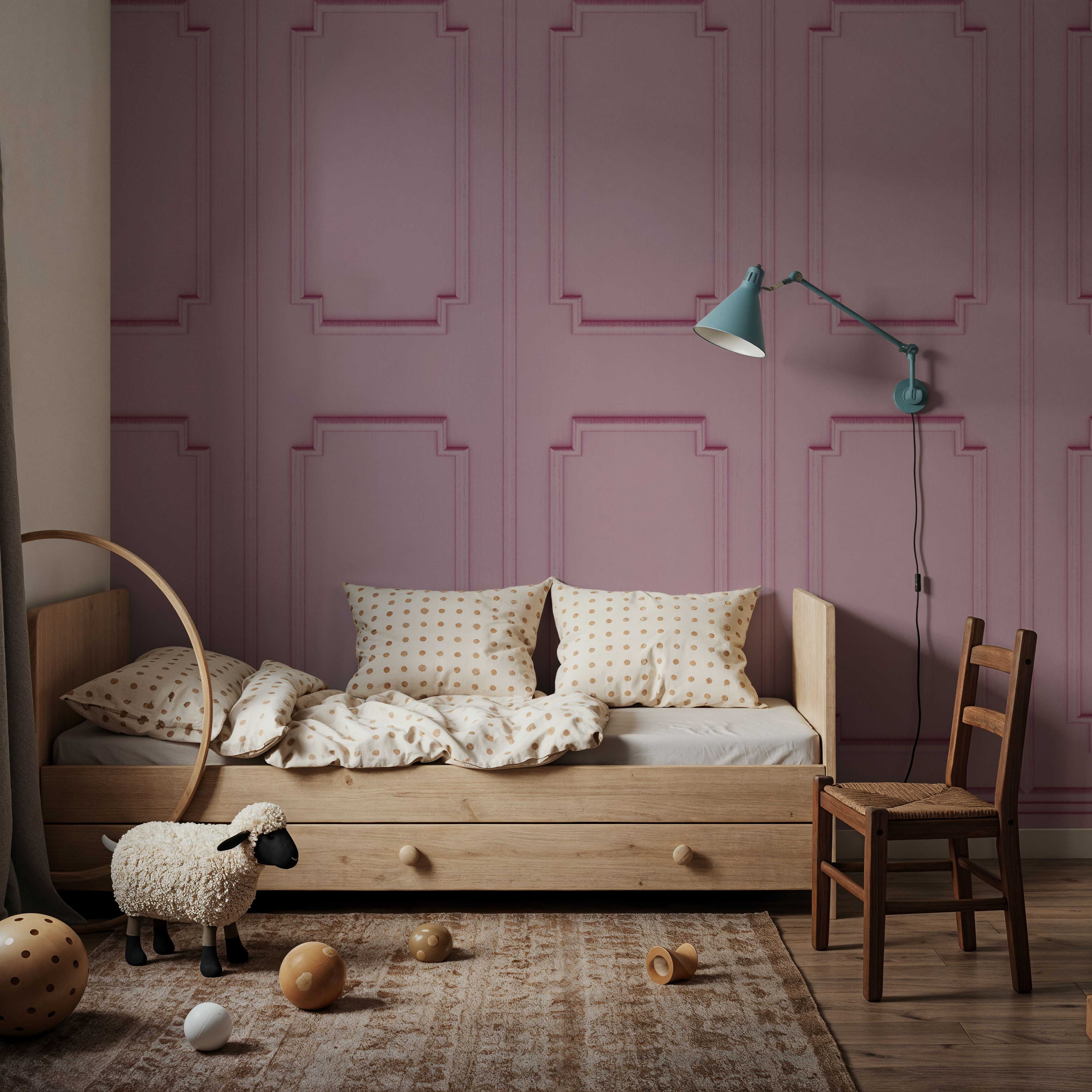 Faux Wall Panel Moulding, Pink