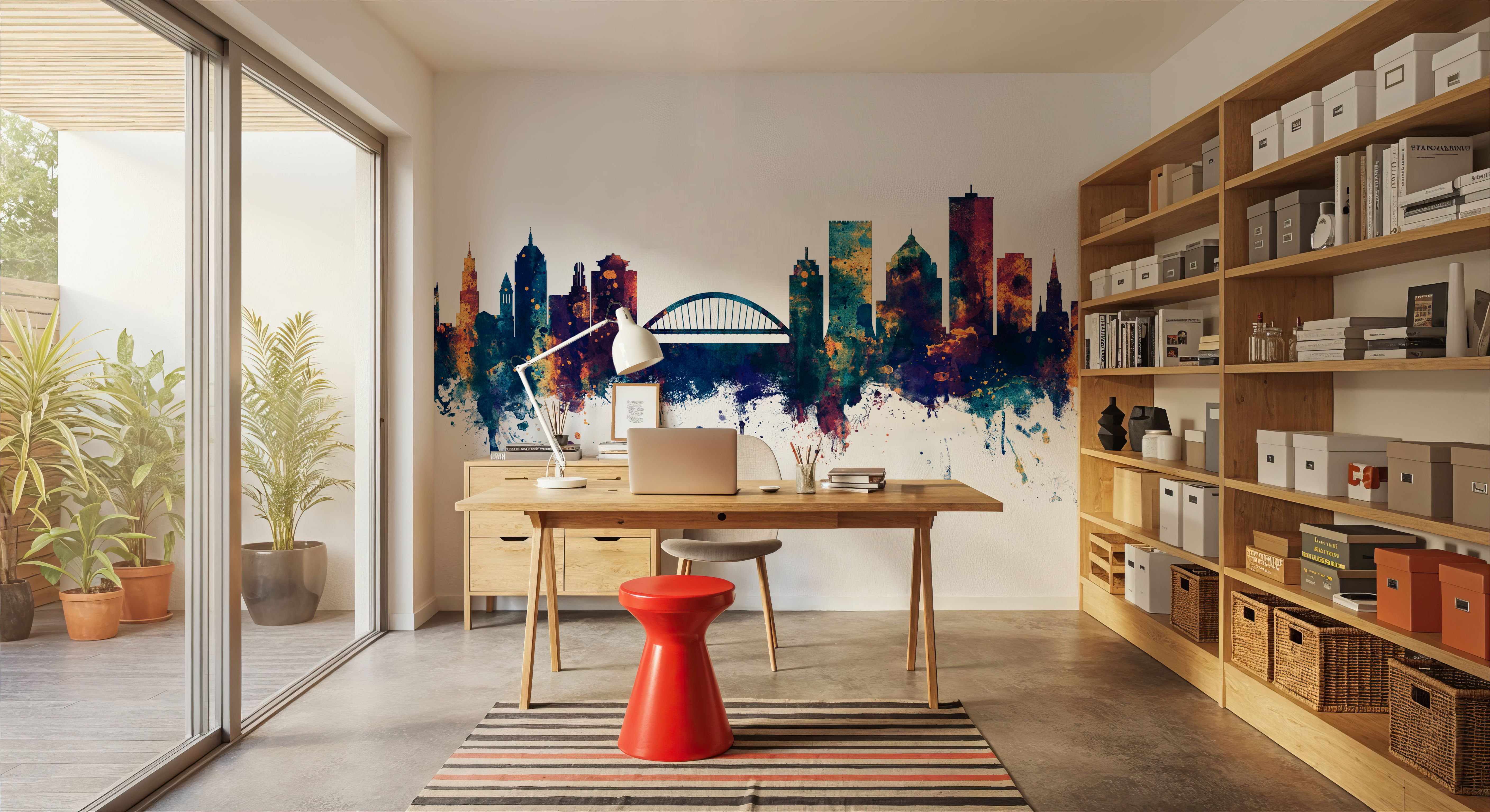 Rochester New York Skyline Blue & Bronze