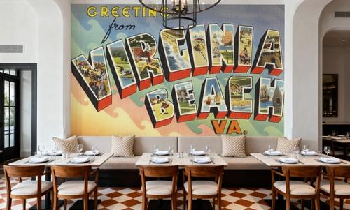 Greetings from Virginia Beach - Screenprint Postcard