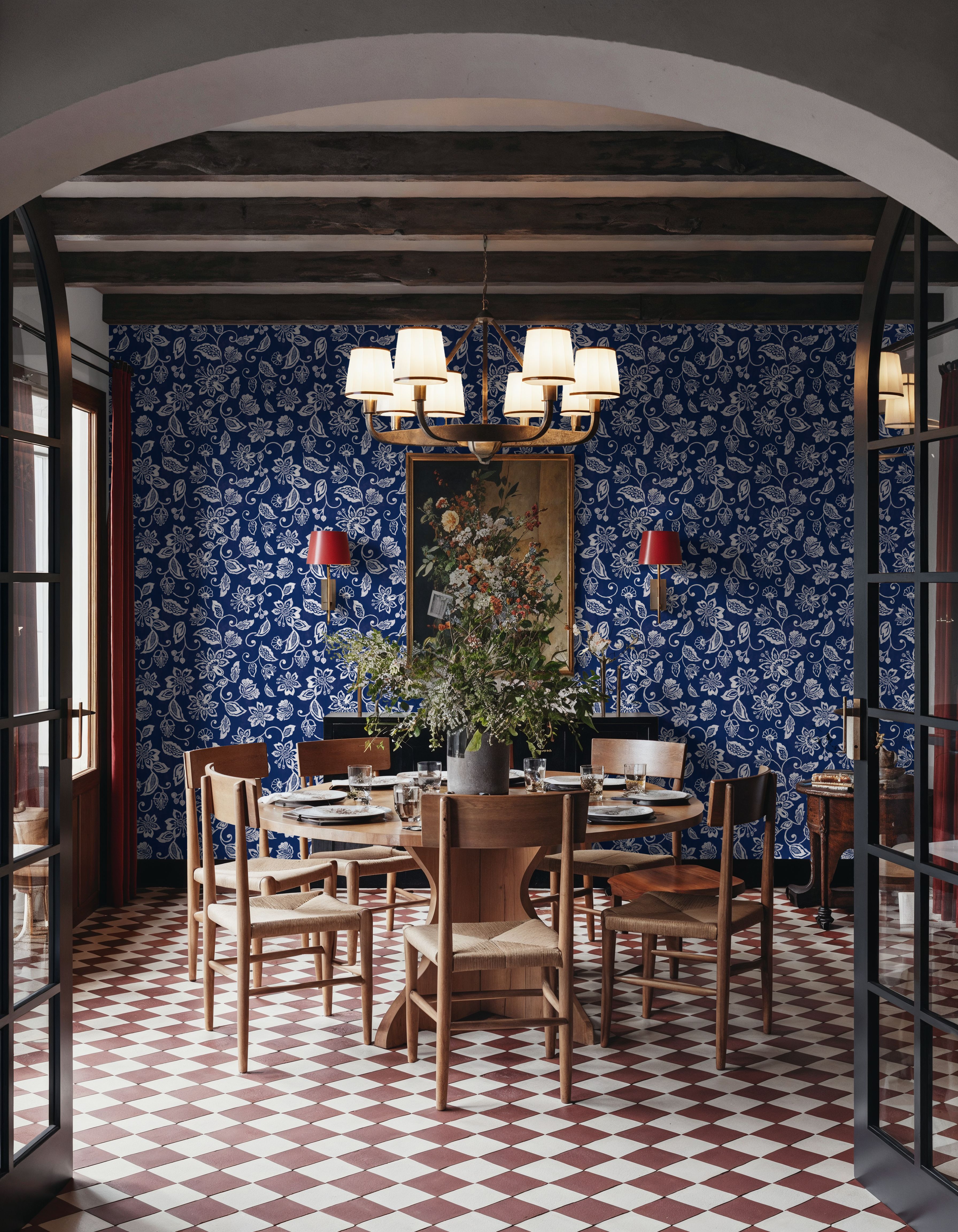 Sino Flowers Blue, Wallpaper