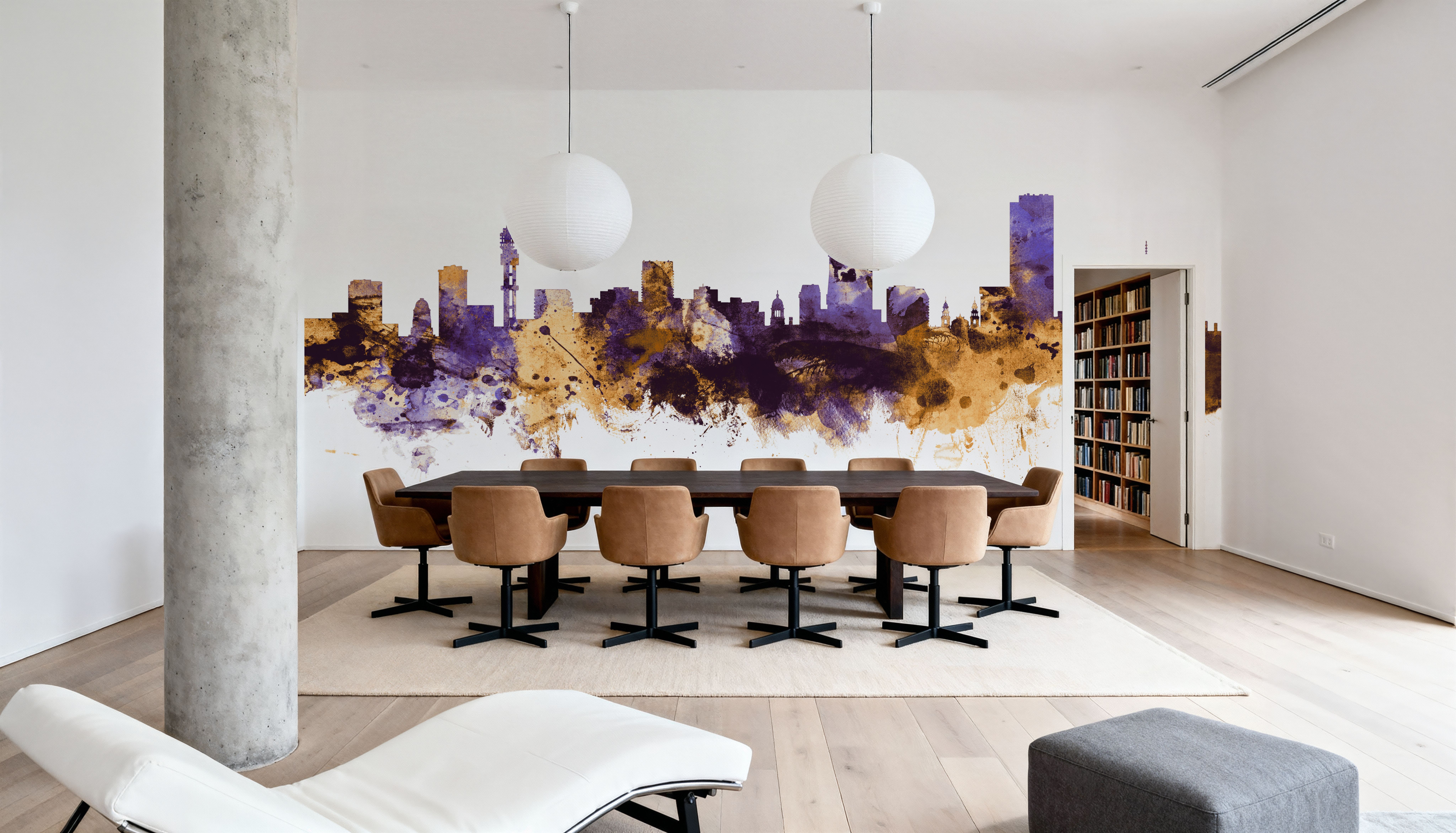 Pretoria South Africa Skyline Purple & Gold