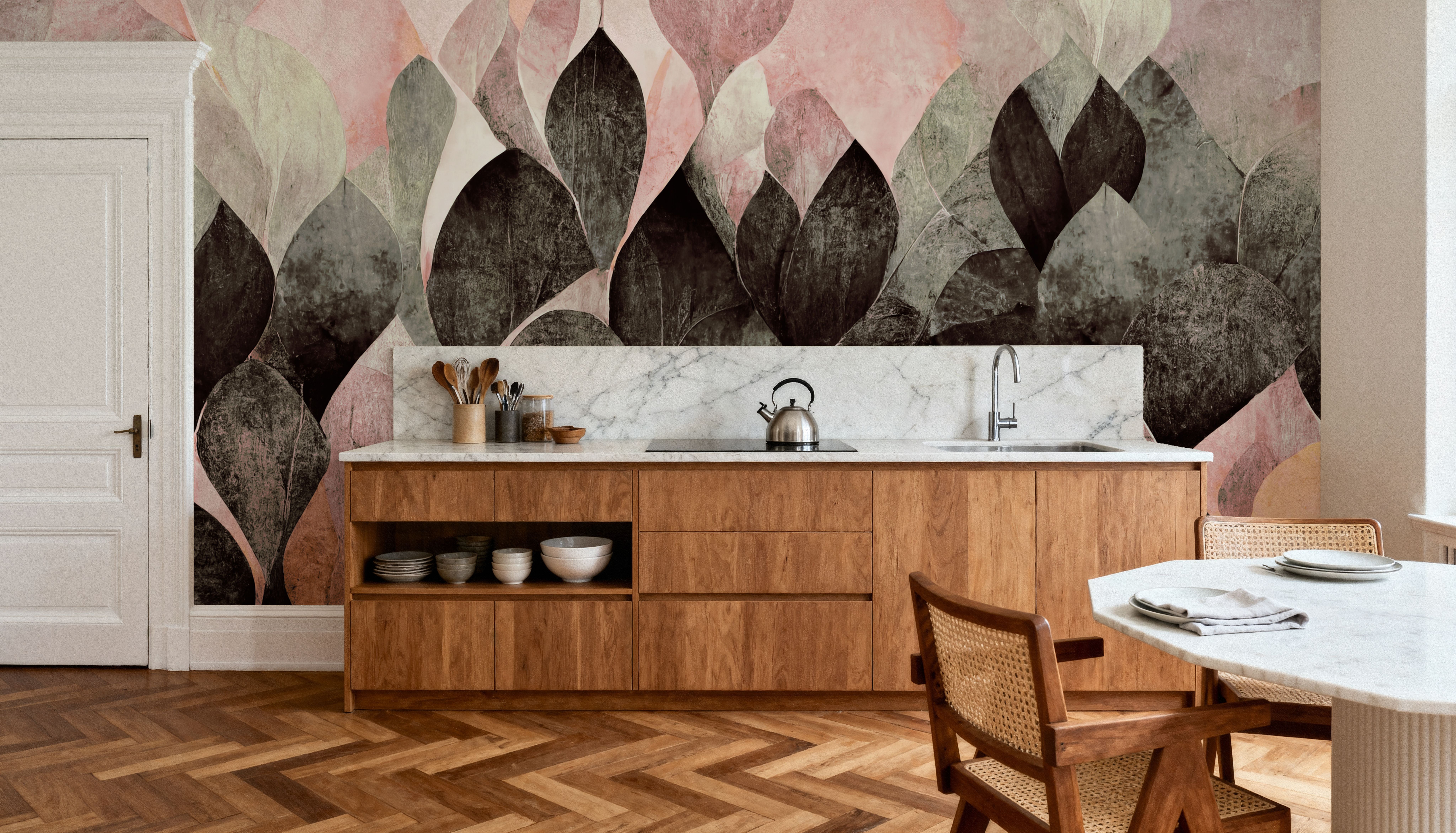 Dry Leaves, Rose, Wallpaper