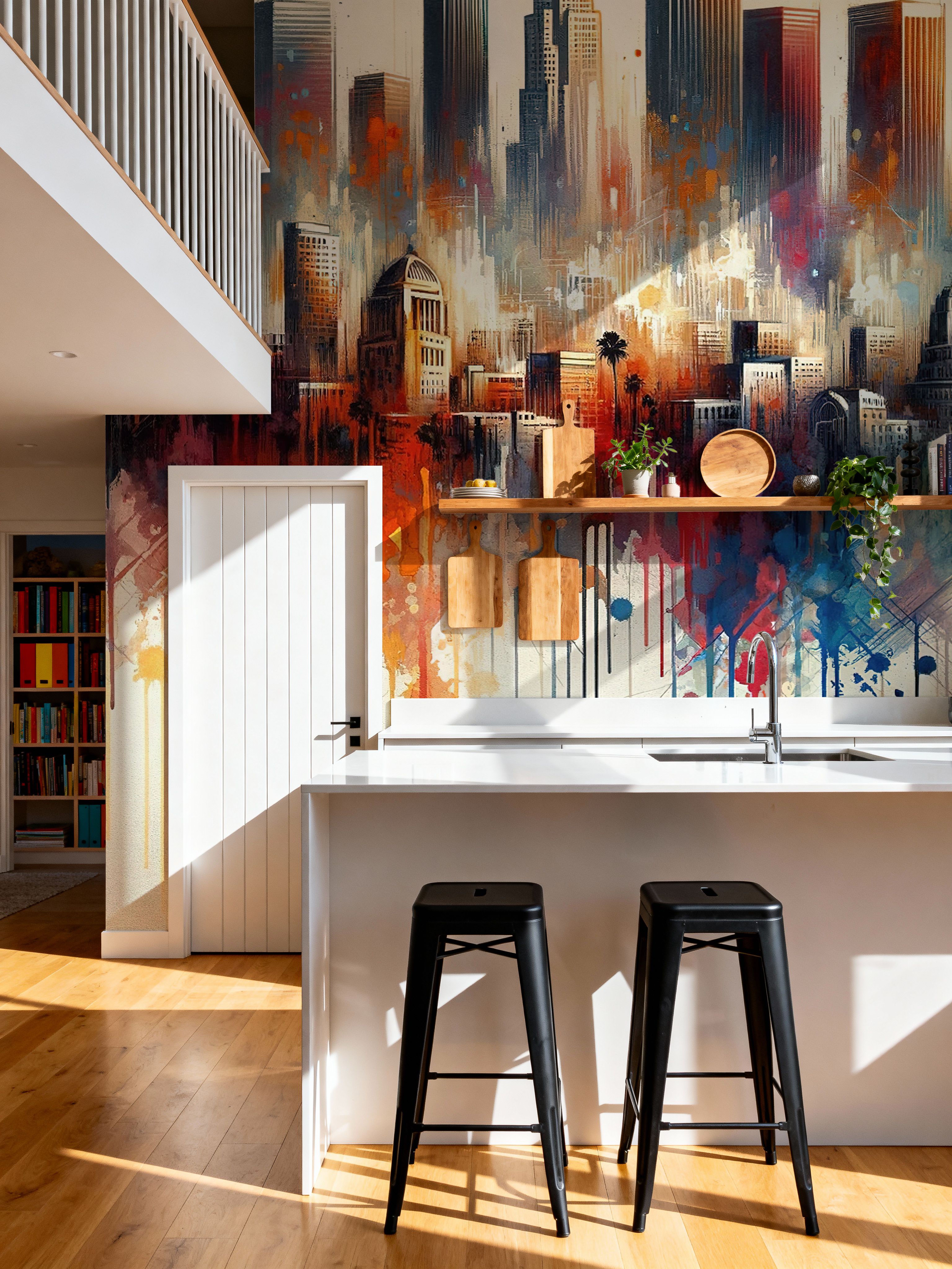 Watercolor Skyline II