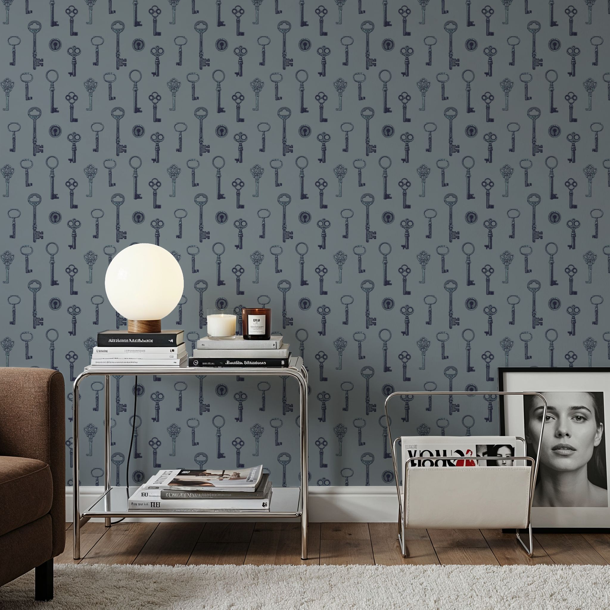 Antique Keys, French Blue