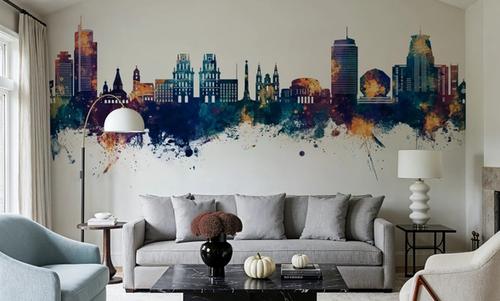 Minsk Belarus Skyline Blue & Bronze