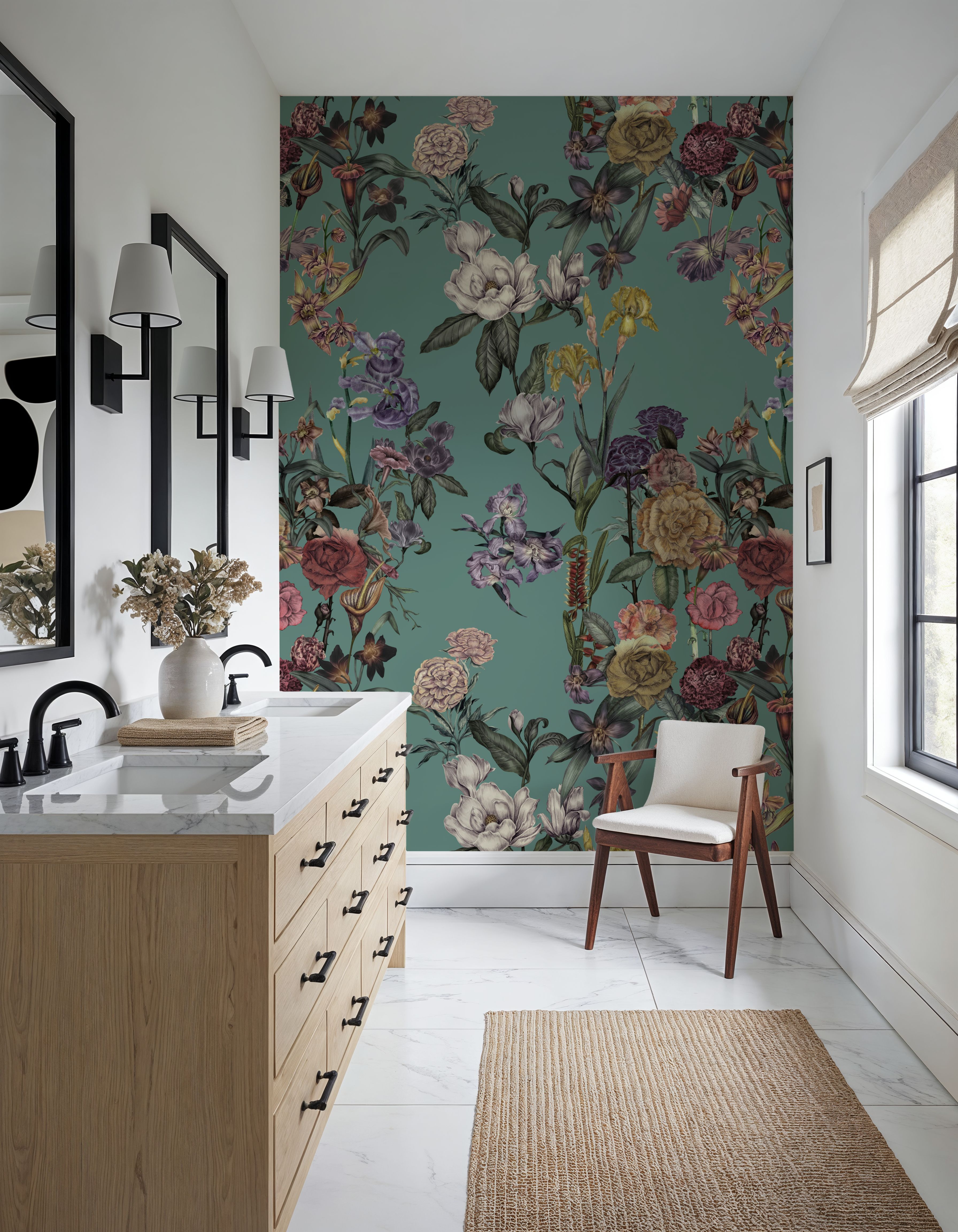 Floral Gaze, Turquoise