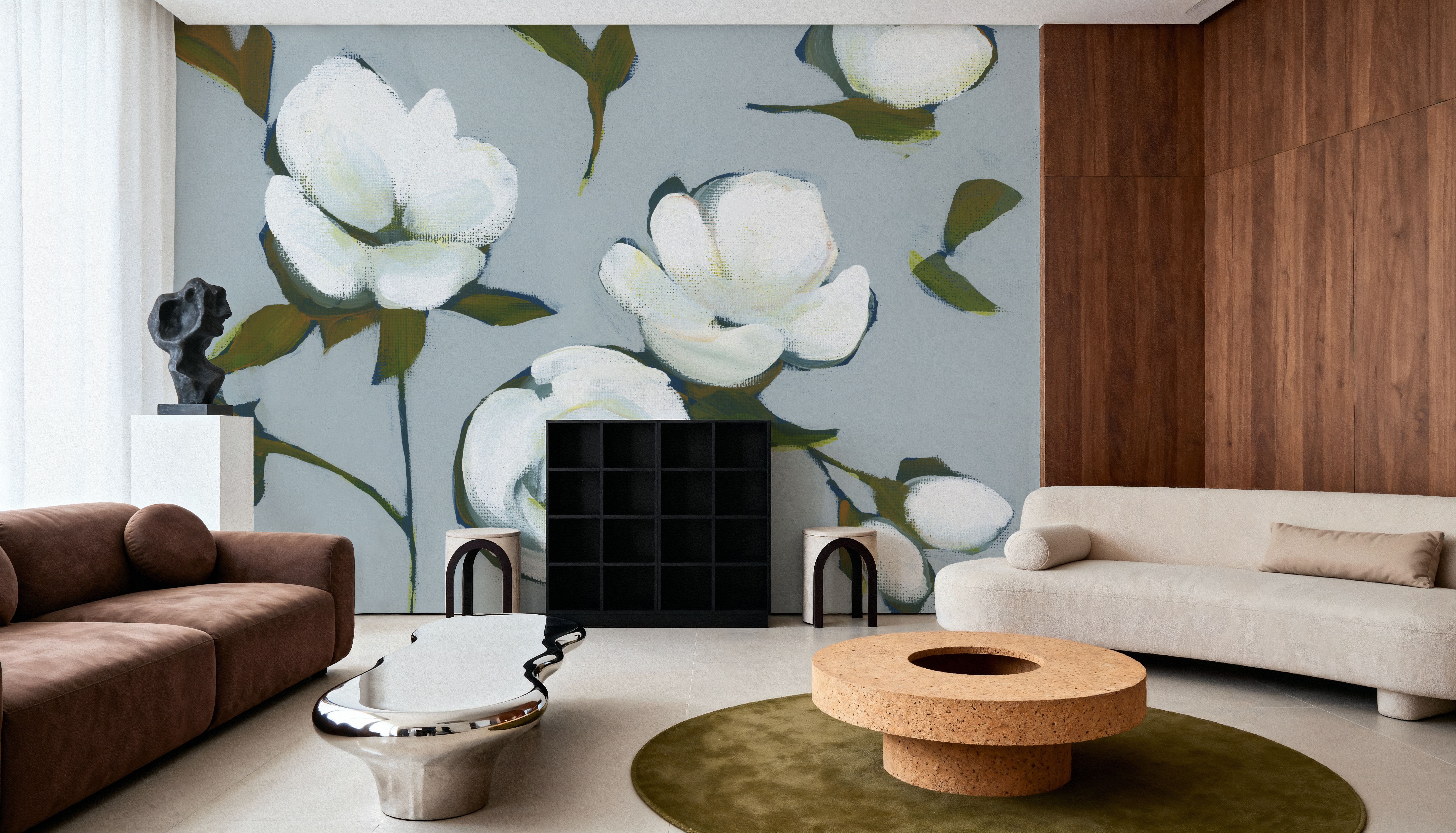 Garden Blue I, Wallpaper