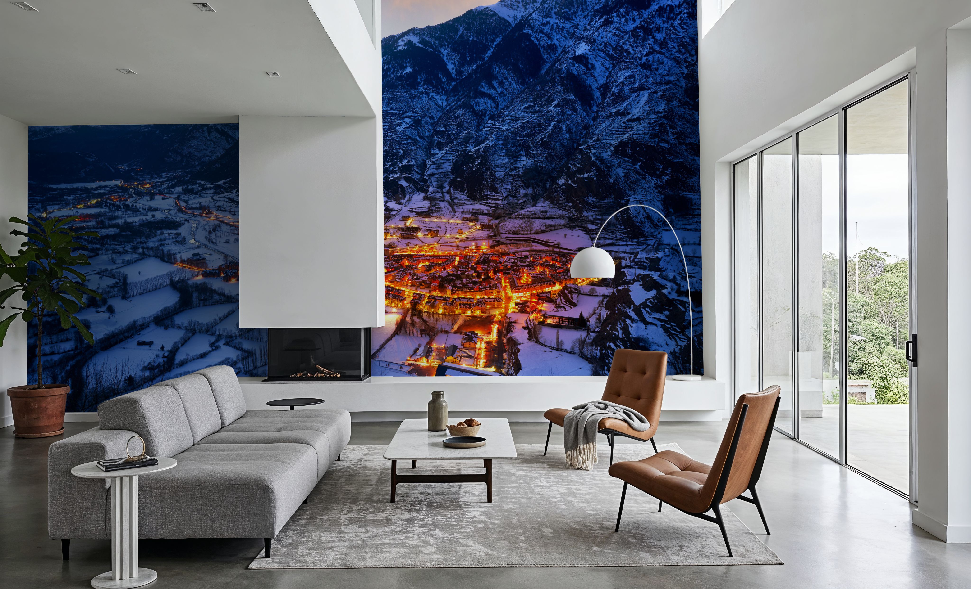 Alpine Village Glow, Wallpaper