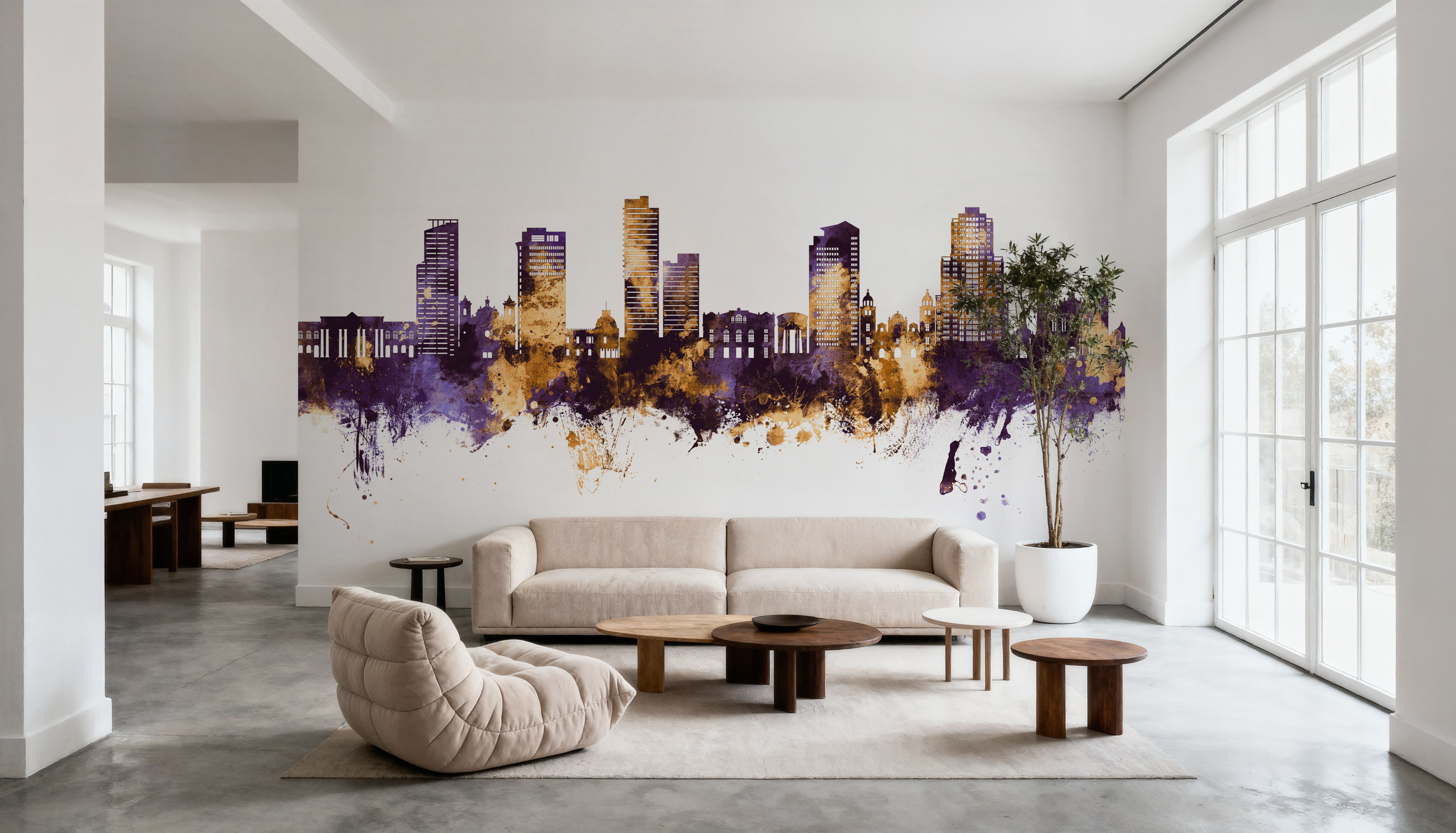 Tegucigalapa Honduras Skyline Purple & Gold