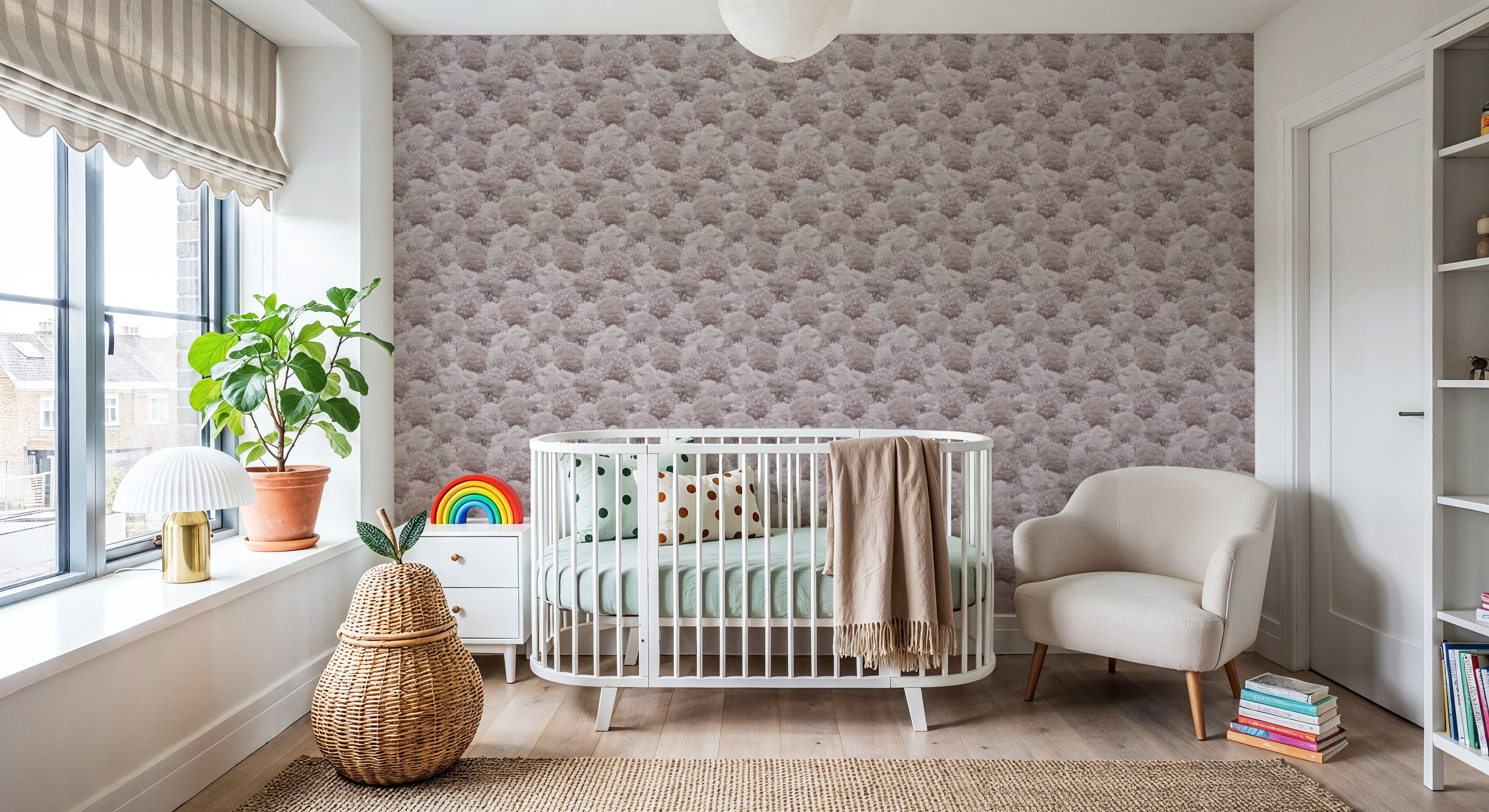 Greenery Fluff, Dusty Rose