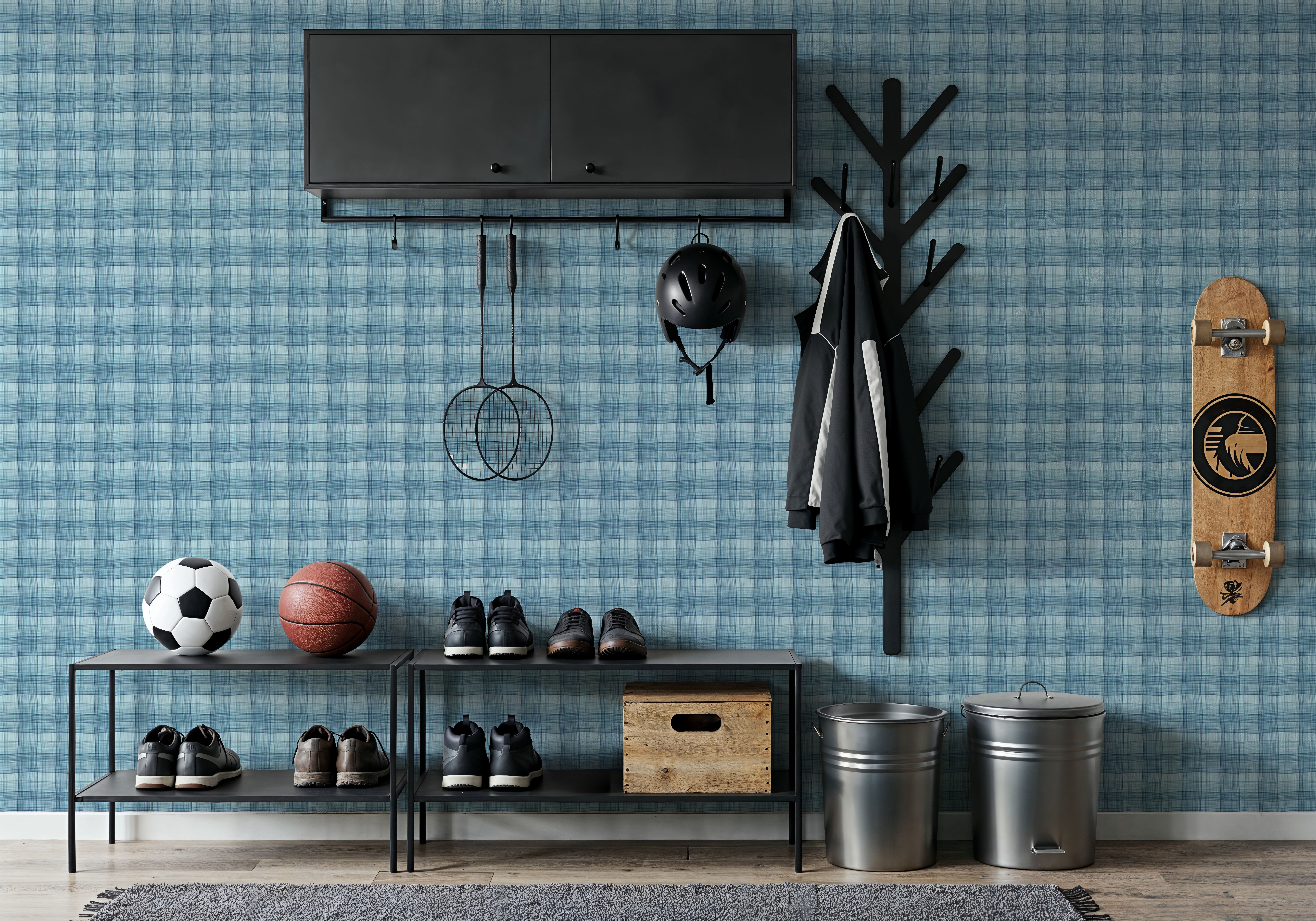 Stripy Gingham, Marine