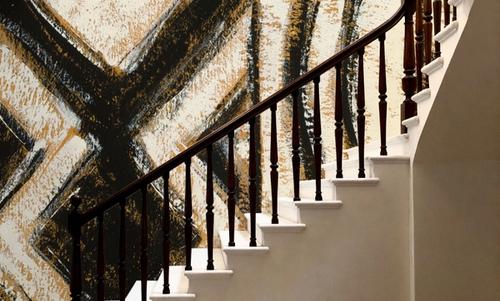 Black and Gold Geometric VIII